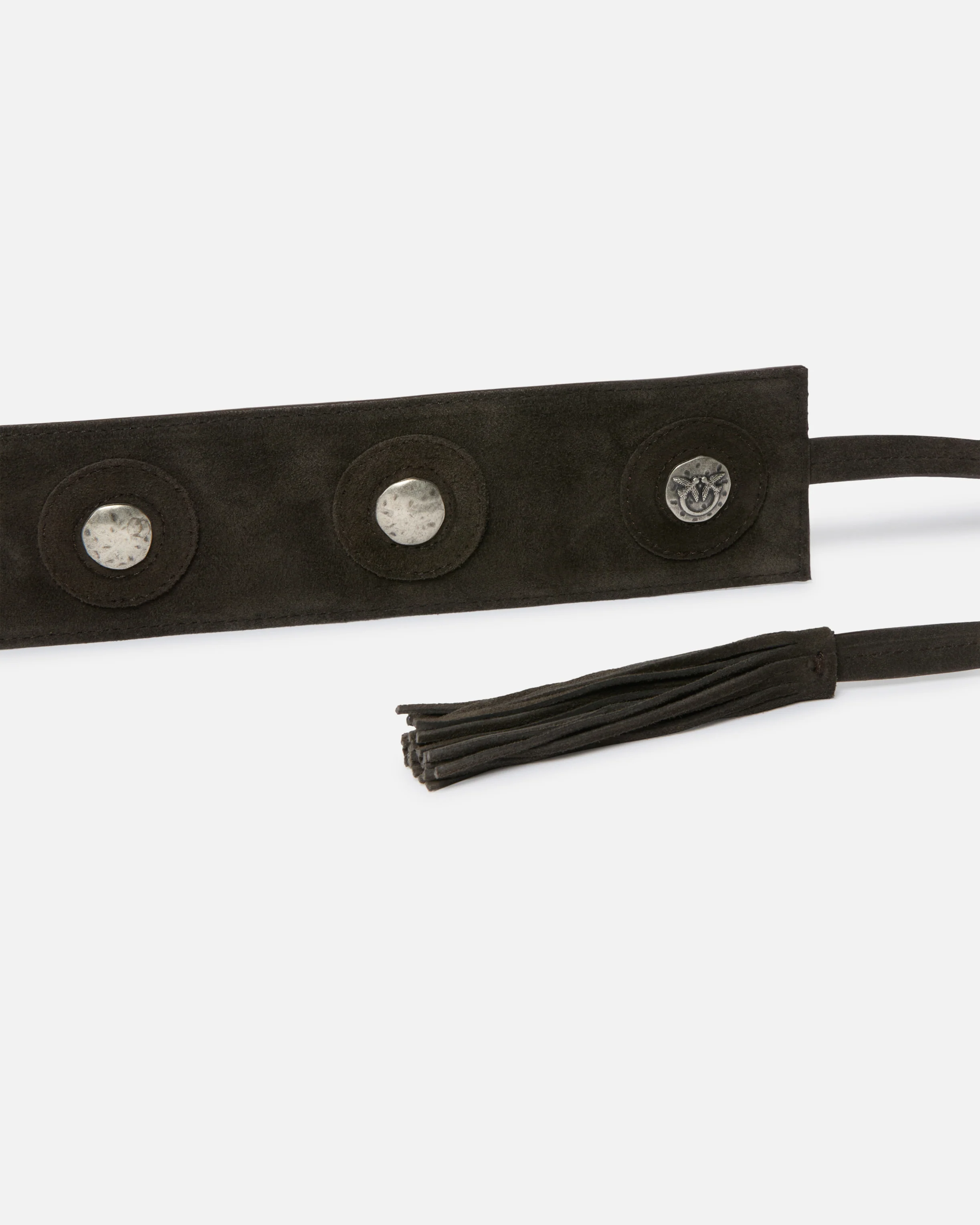 Leather belt with studs, 6 cm - Image 5