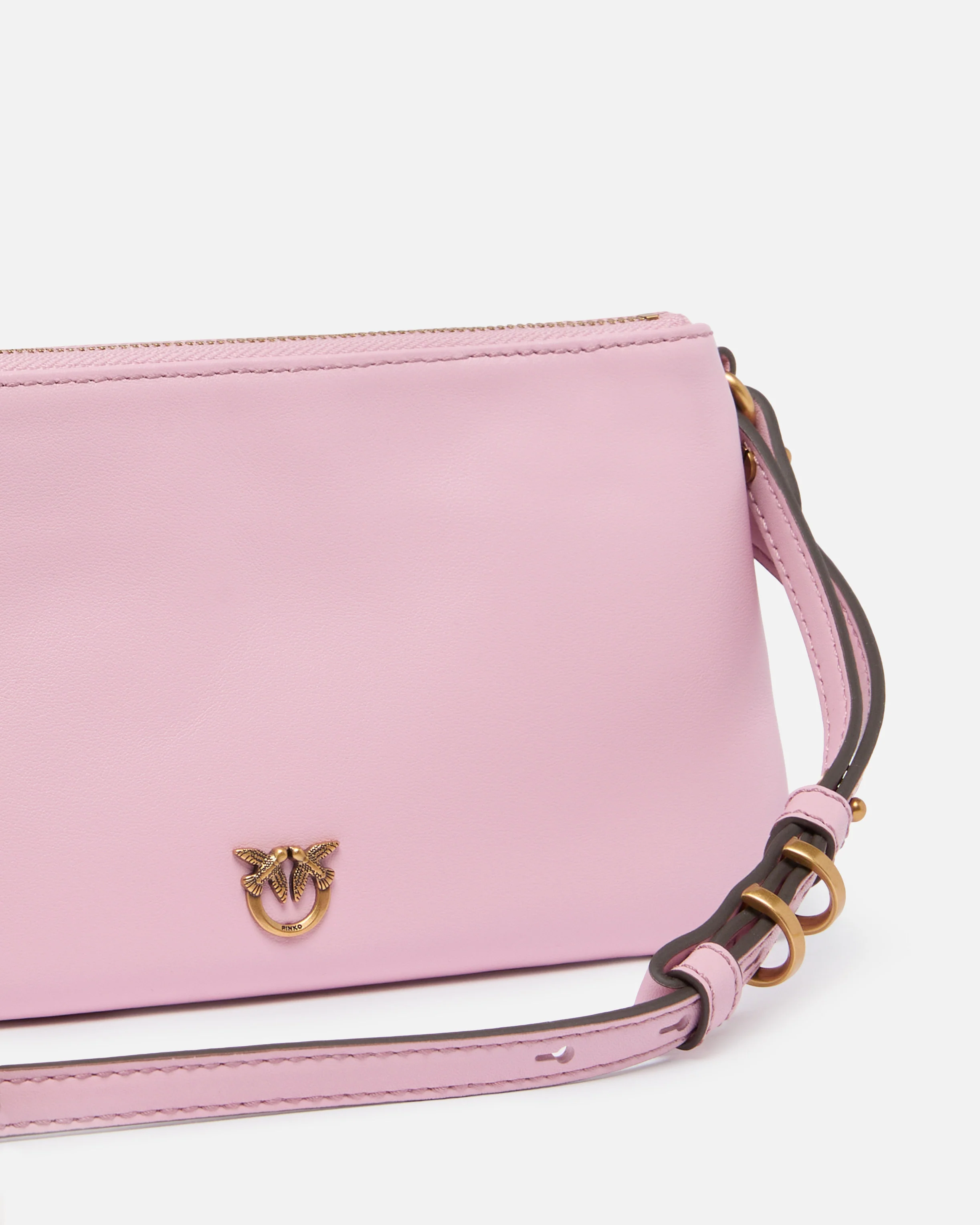 Leather Mini Double Bag with shoulder strap - Image 3