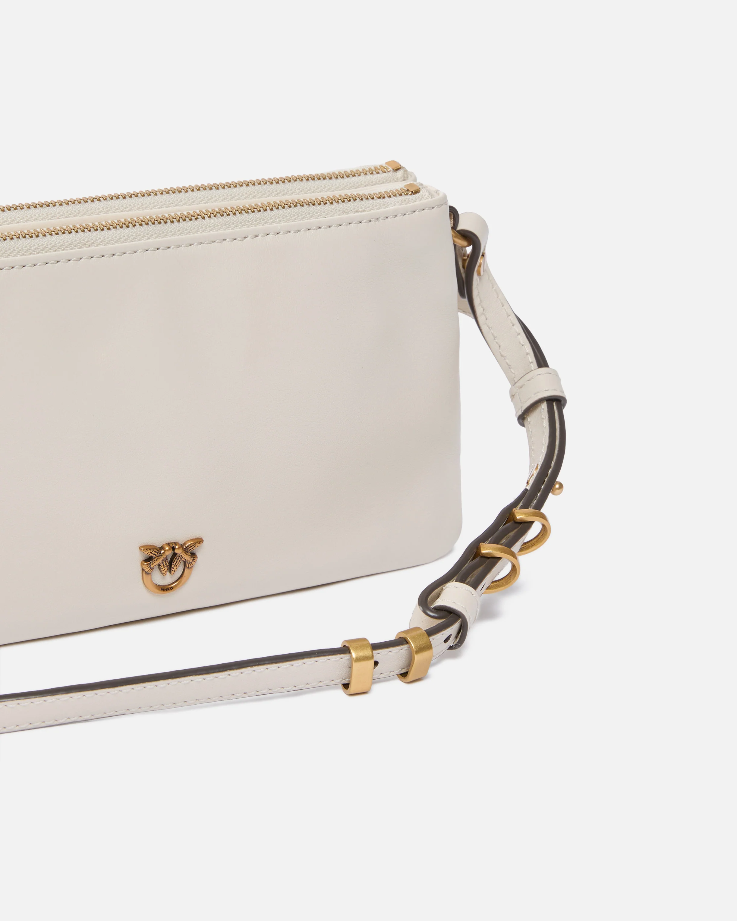 Leather Mini Double Bag with shoulder strap - Image 3