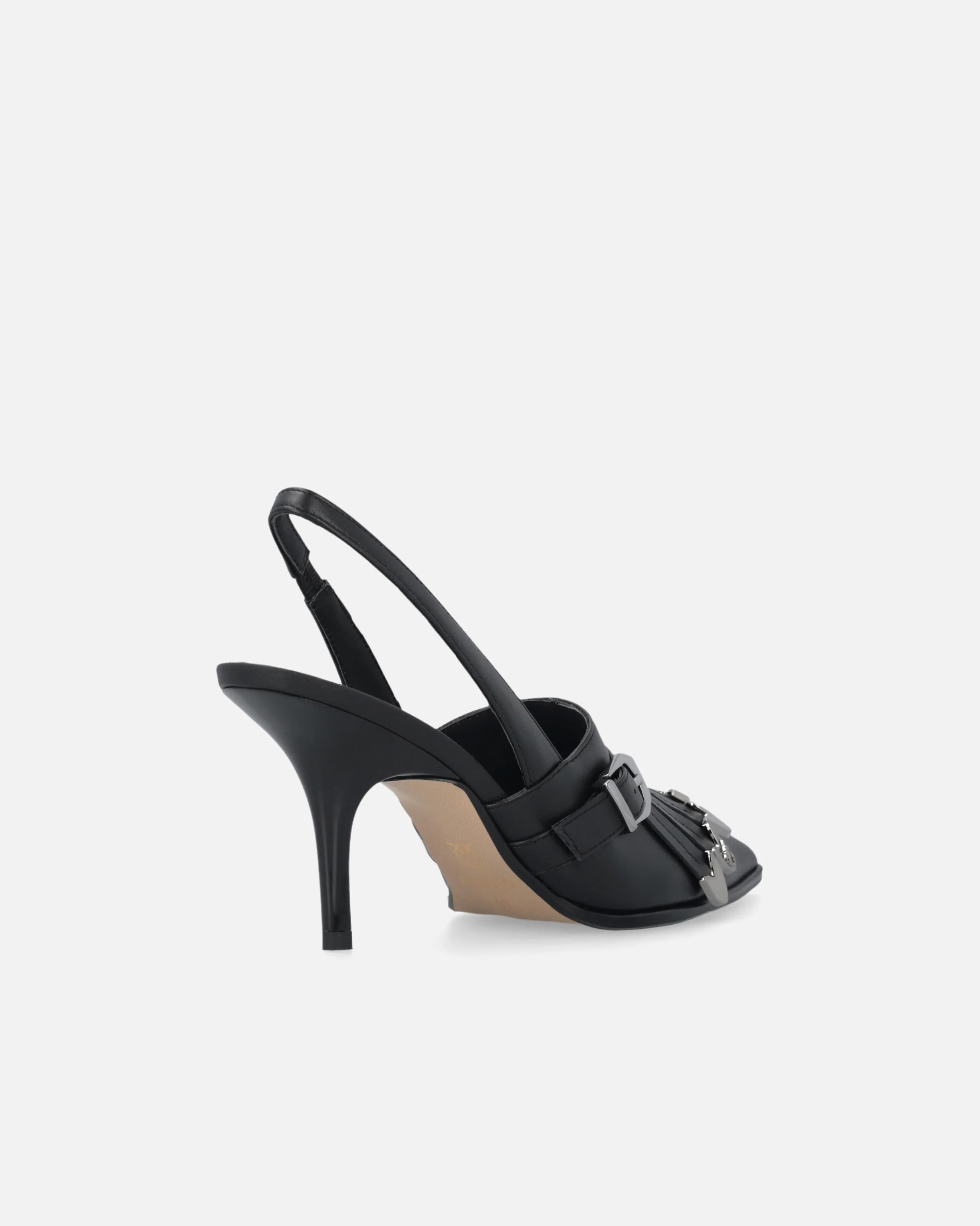 Leather slingbacks with saddlery-inspired details - Image 3
