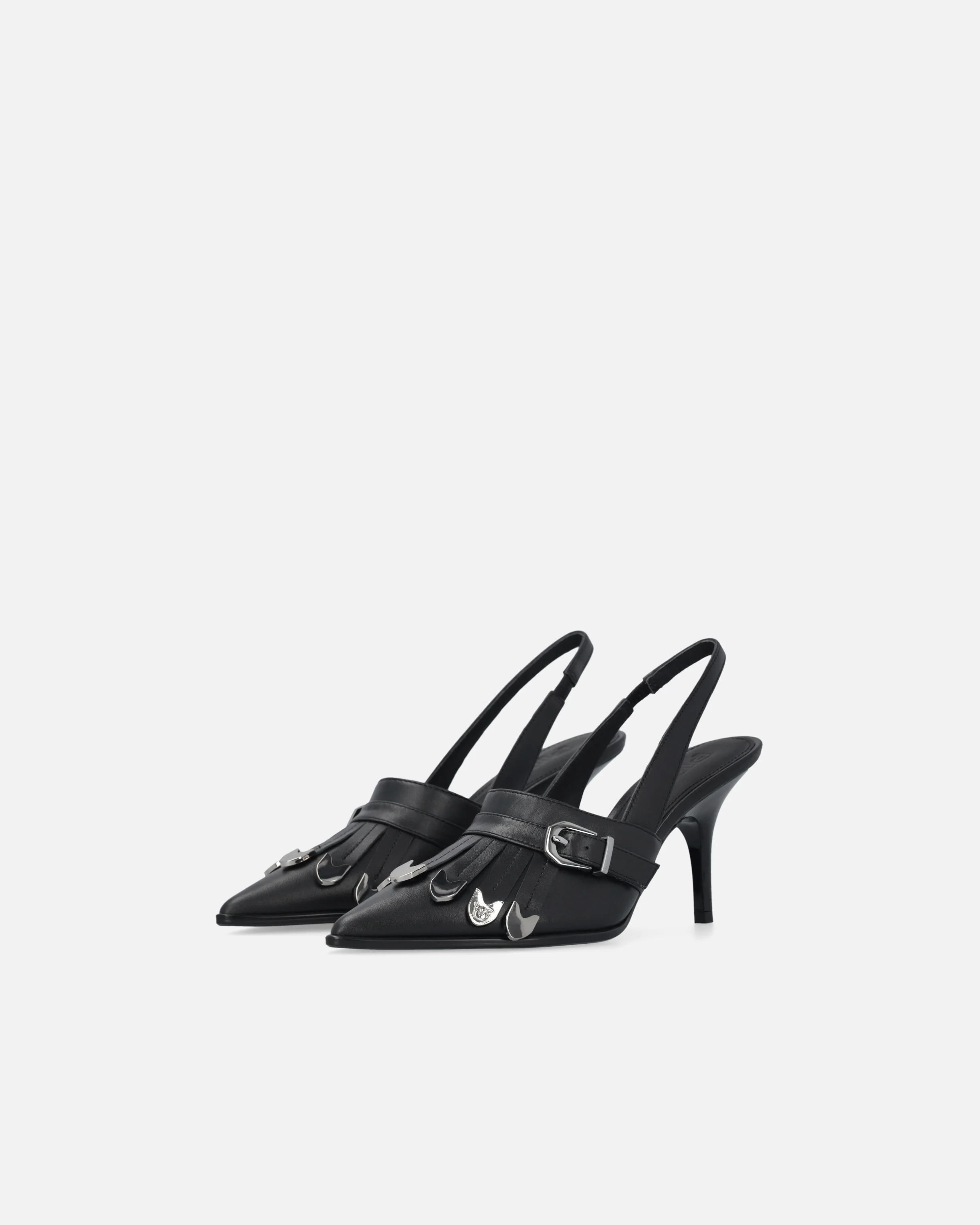 Leather slingbacks with saddlery-inspired details - Image 6