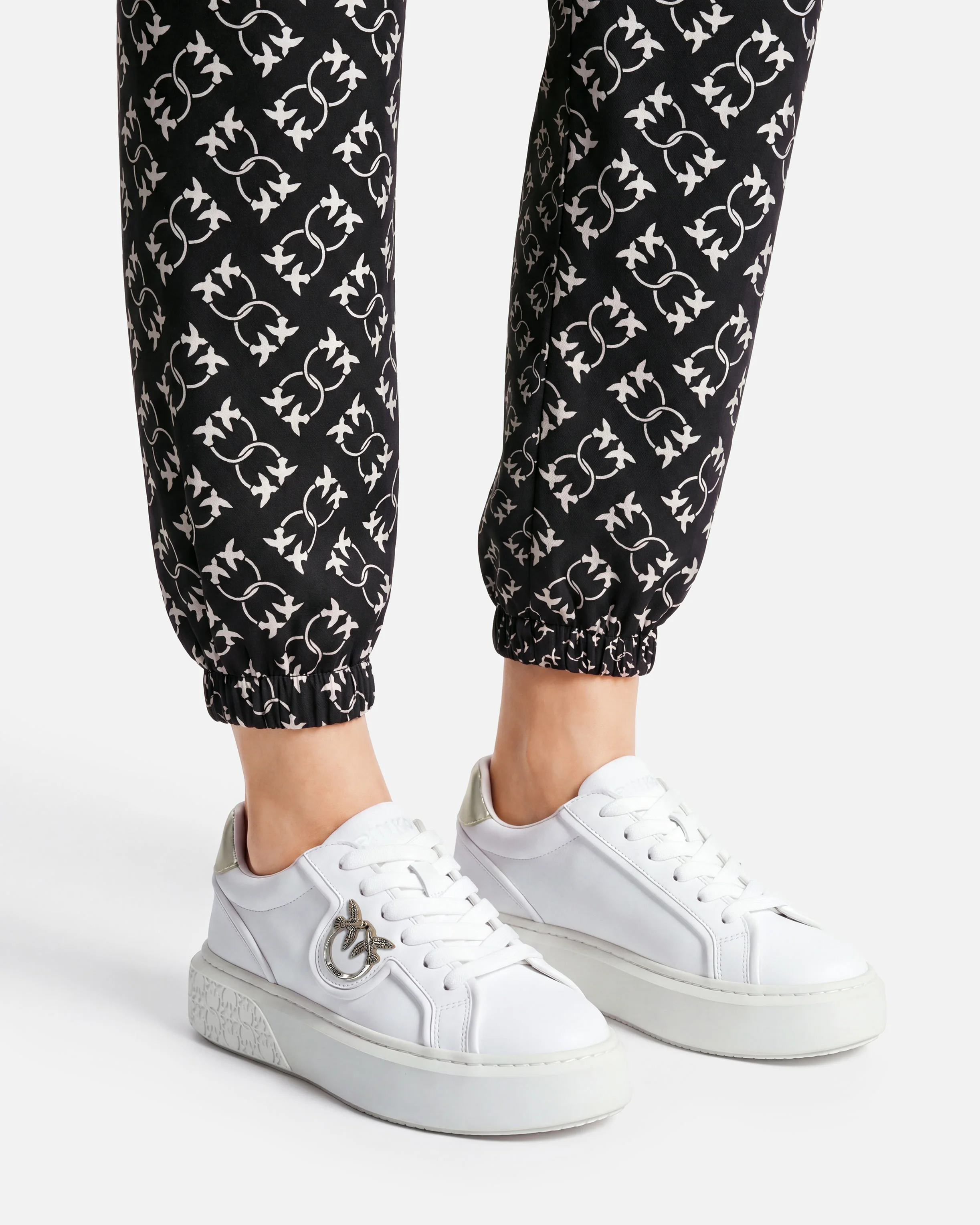 Leather sneakers with Love Birds logo - Image 11