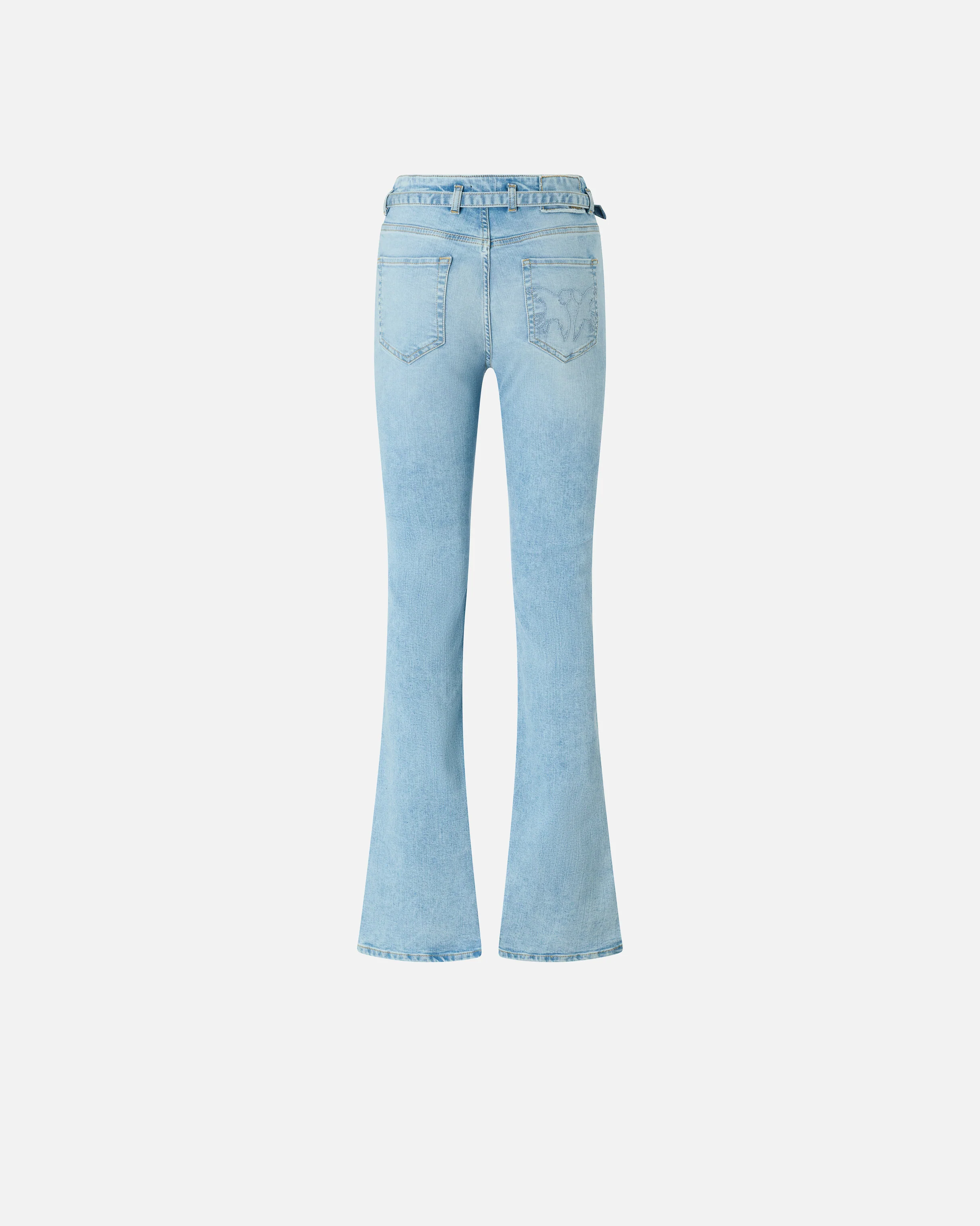 Light jeans with belt and Love Birds buckle - Image 6