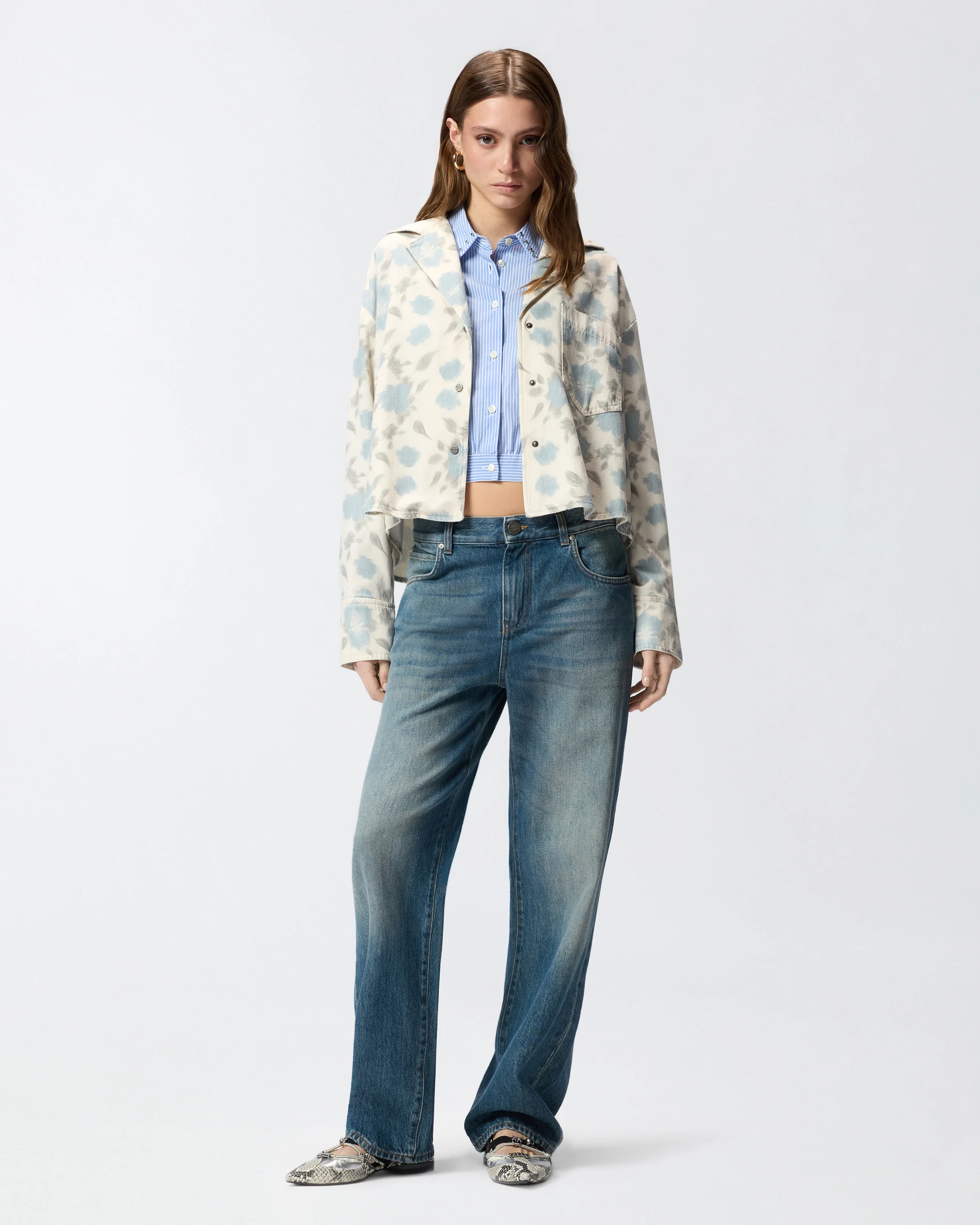Lightweight boxy shirt with floral print - Image 2