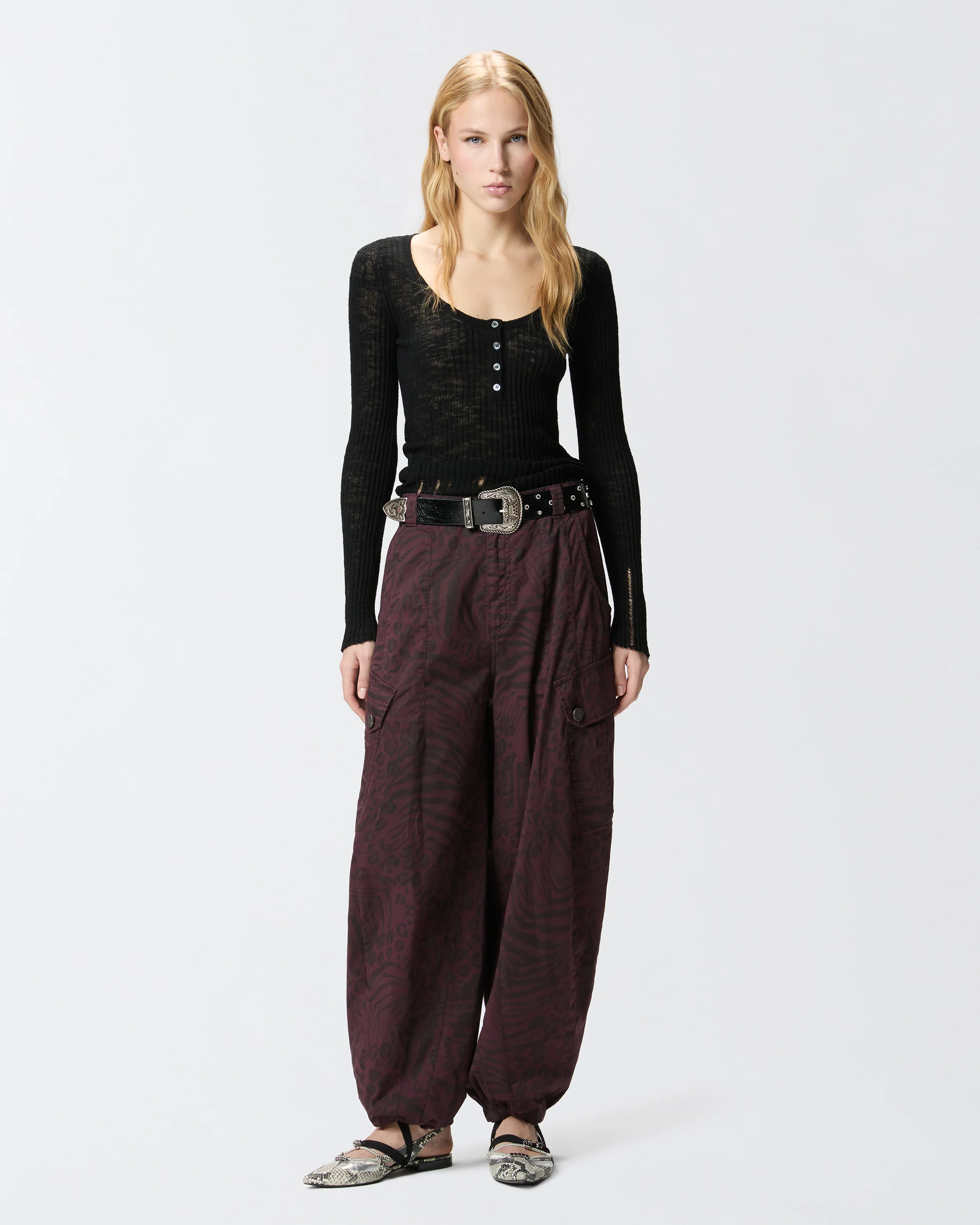 Lightweight ribbed cotton Henley sweater - Image 2