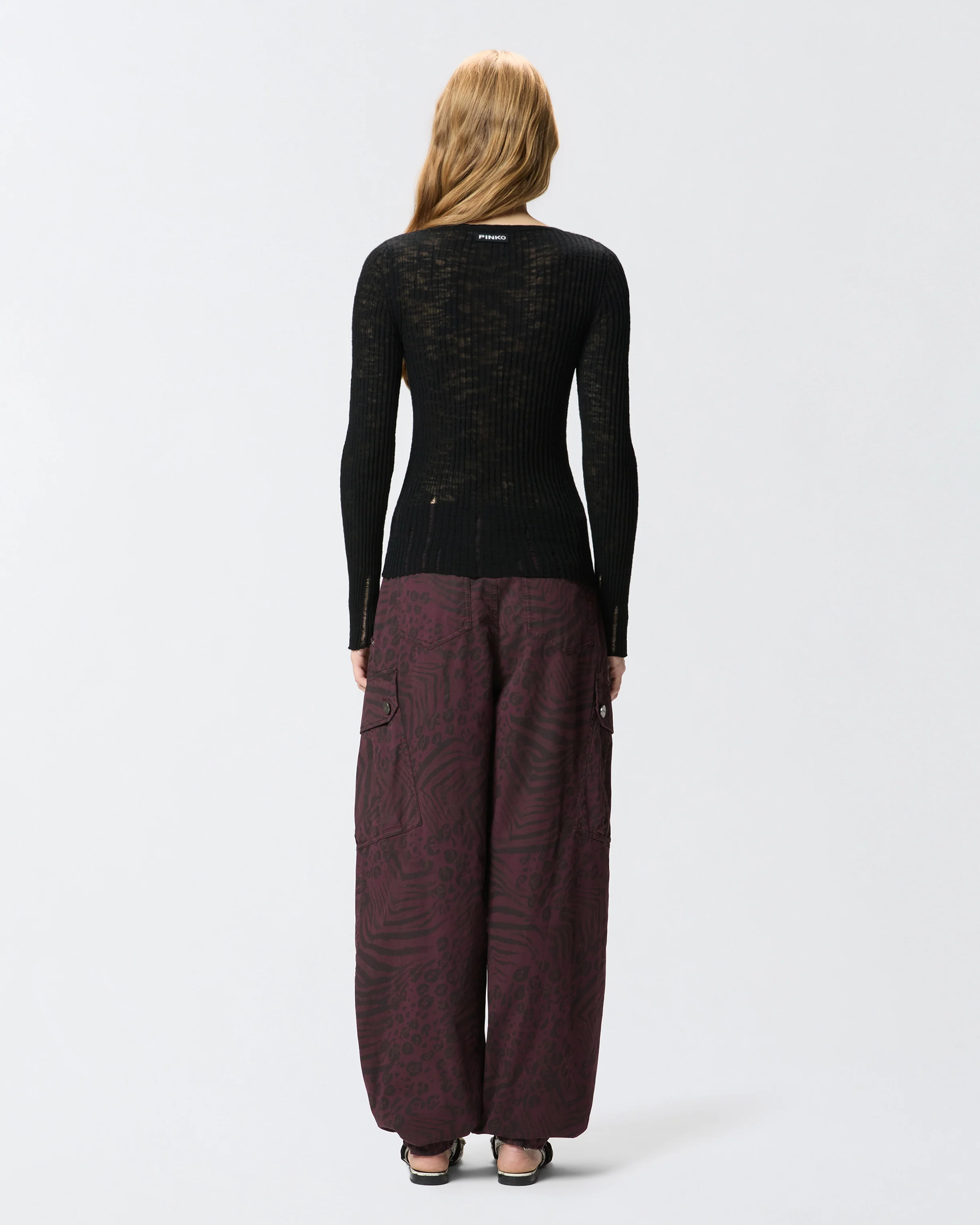 Lightweight ribbed cotton Henley sweater - Image 3