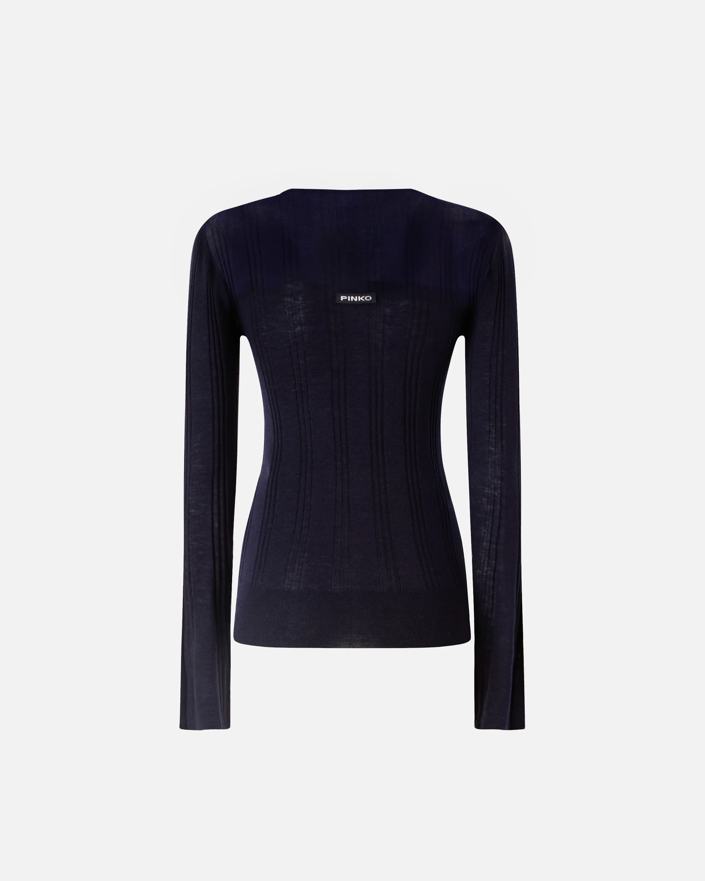 Lightweight ribbed sweater with sheer details - Image 6