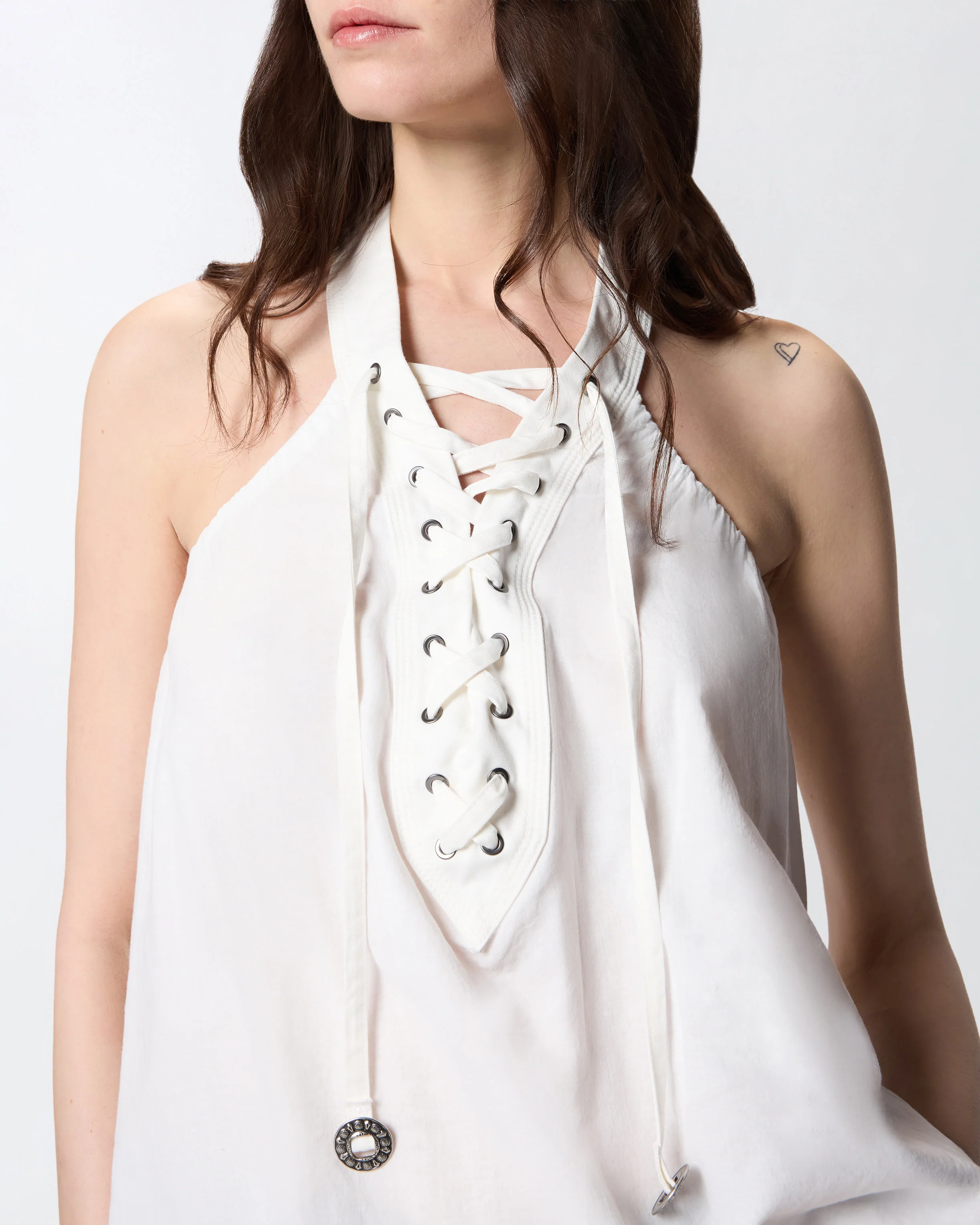 Lightweight top with laces and Texan details - Image 4