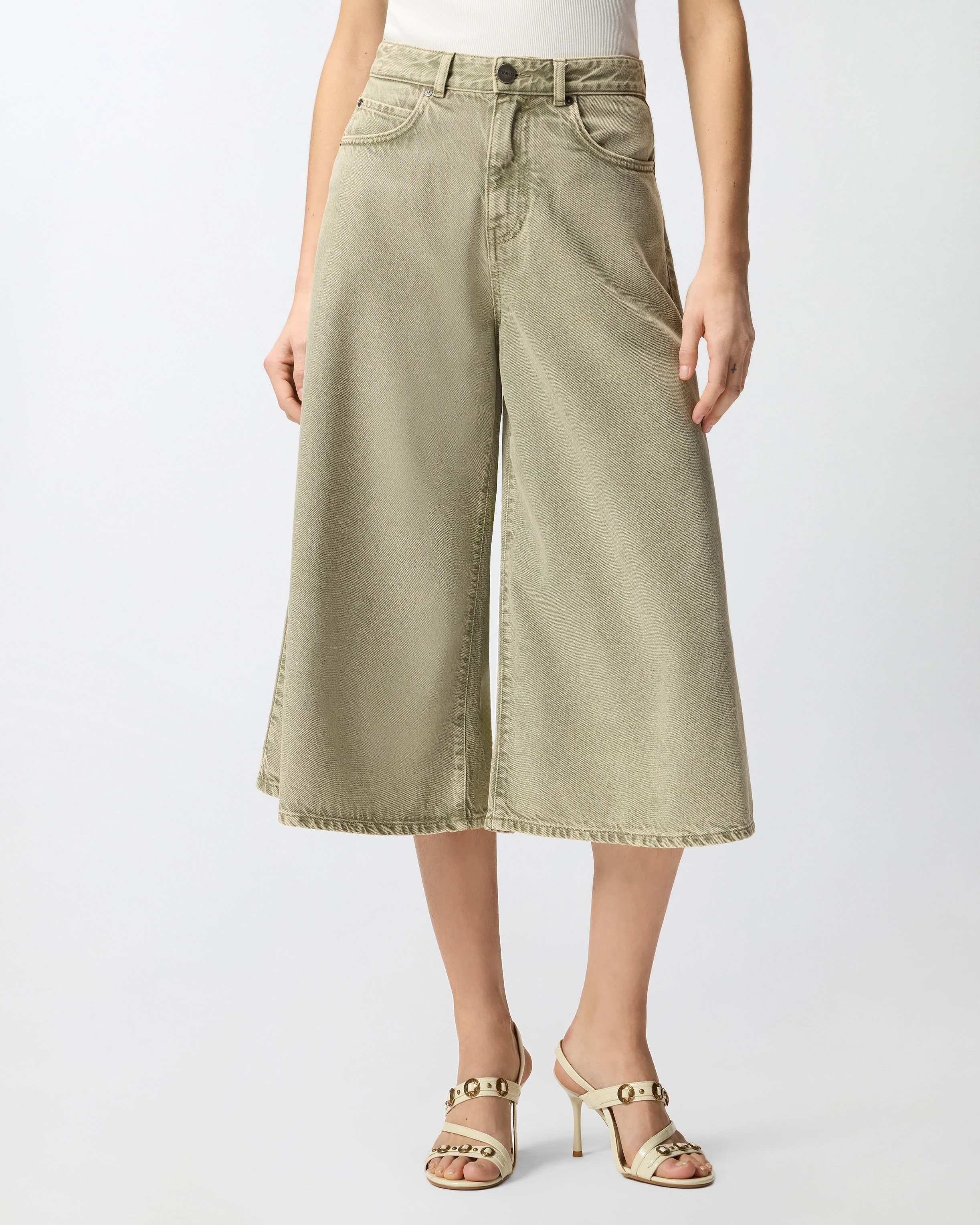 Long denim Bermuda shorts - Image 2