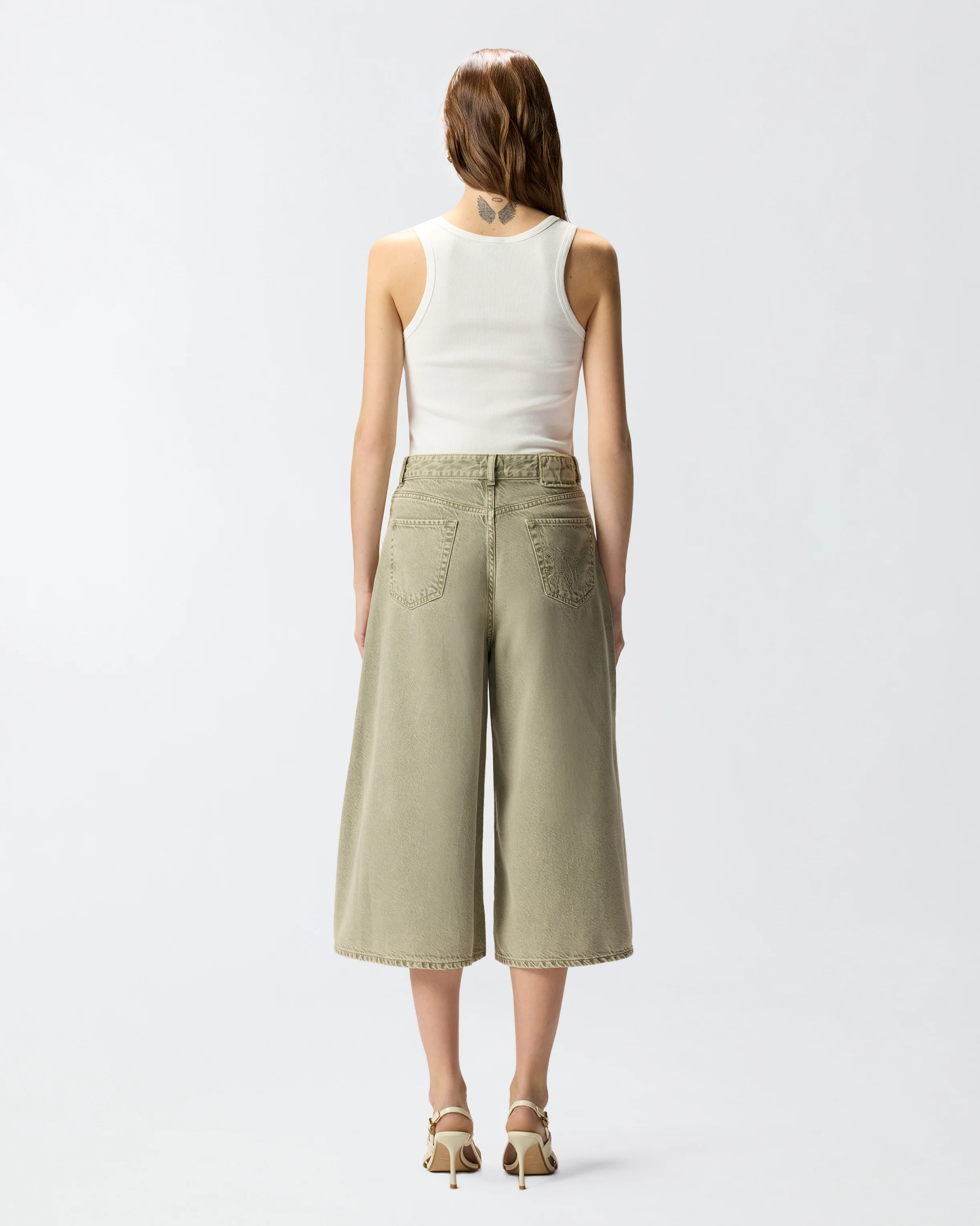 Long denim Bermuda shorts - Image 3
