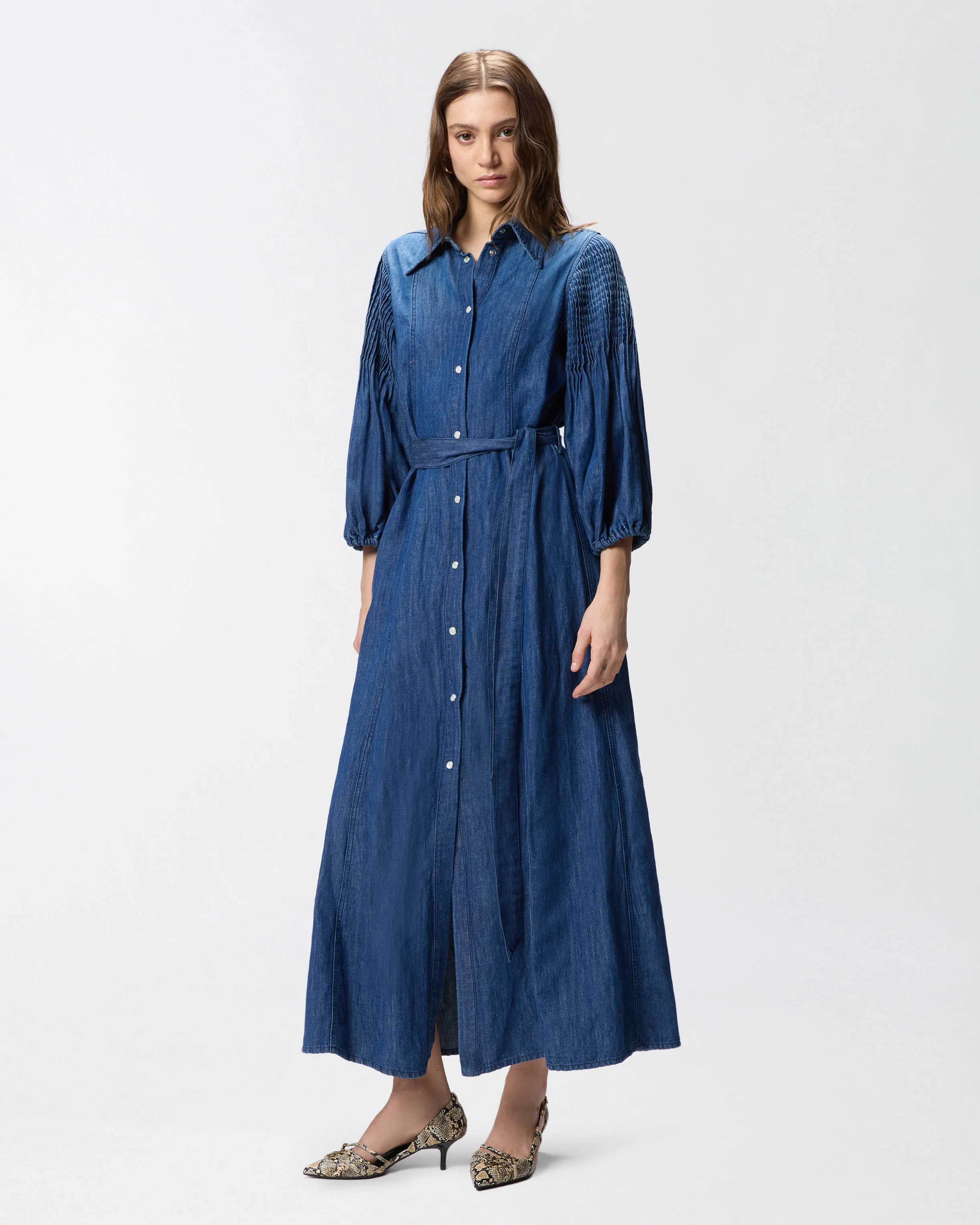Long denim shirt dress - Image 2