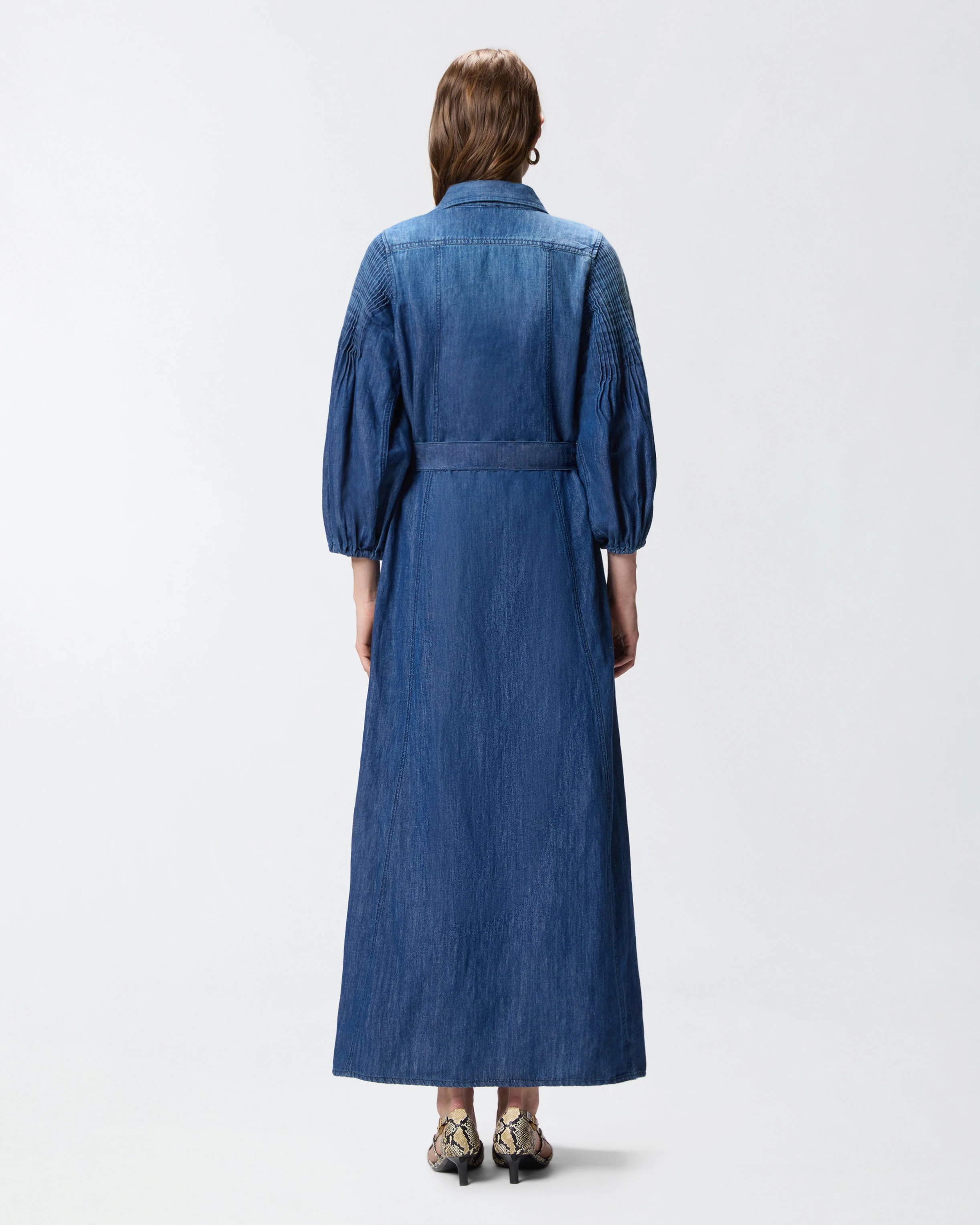 Long denim shirt dress - Image 3