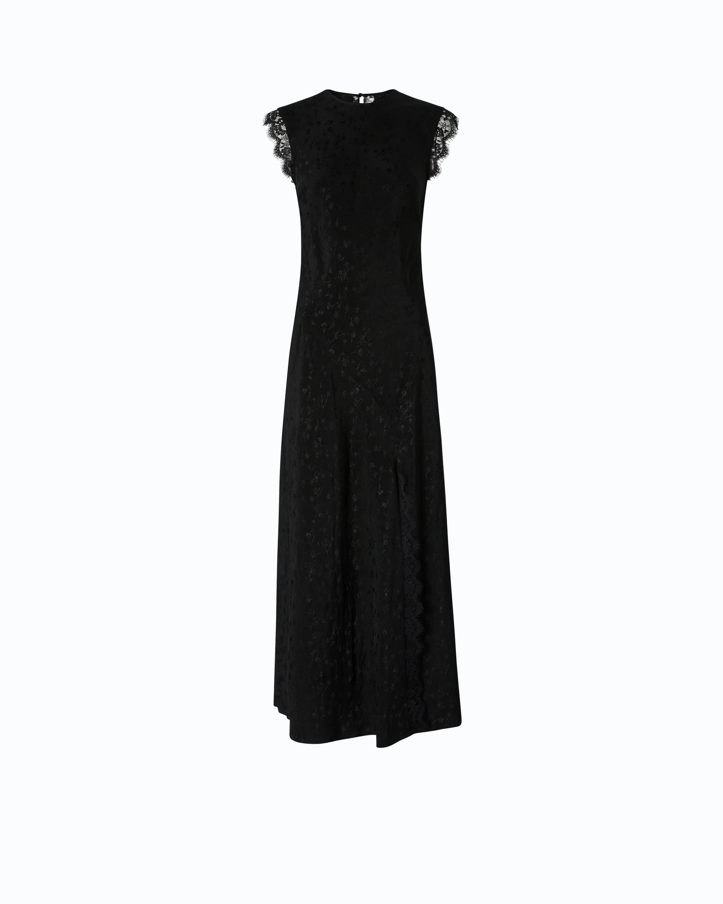 Long dress with slit and lace inserts - Image 5