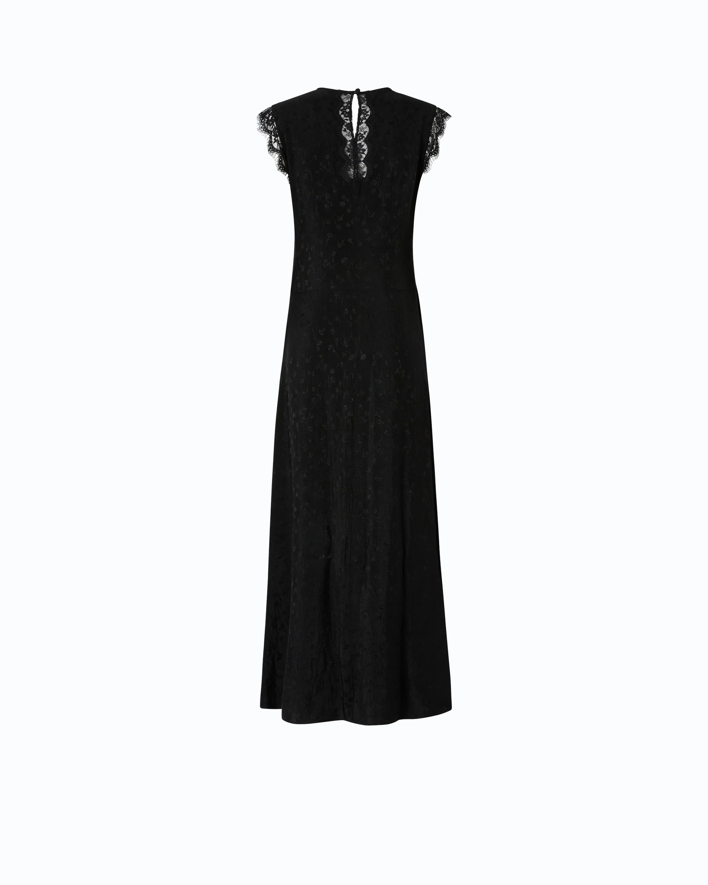 Long dress with slit and lace inserts - Image 6
