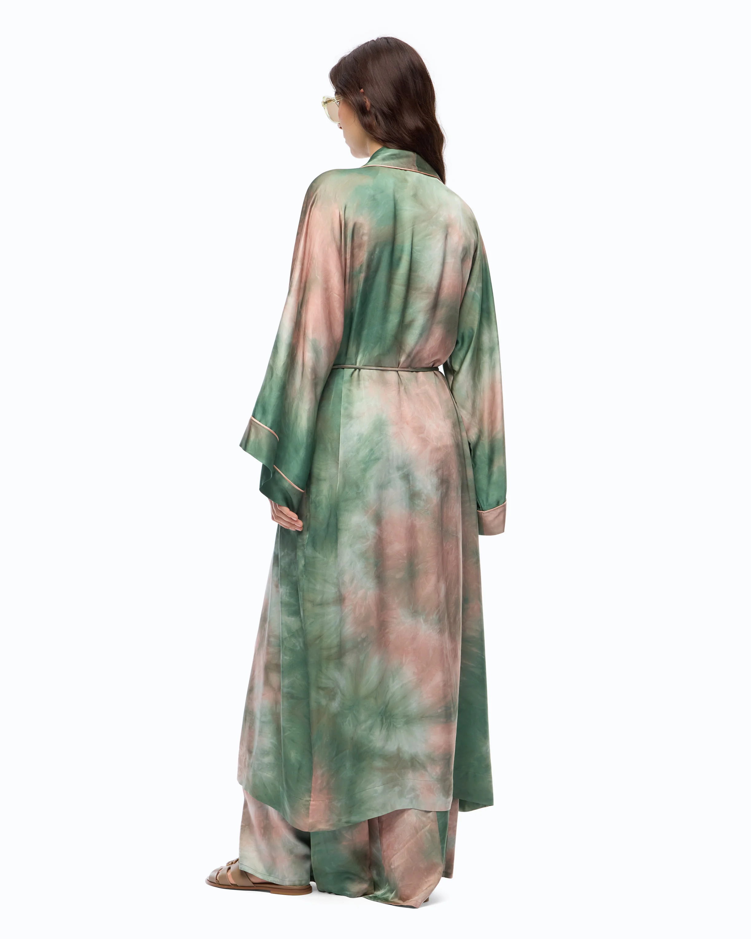 Long gradient satin kimono - Image 4