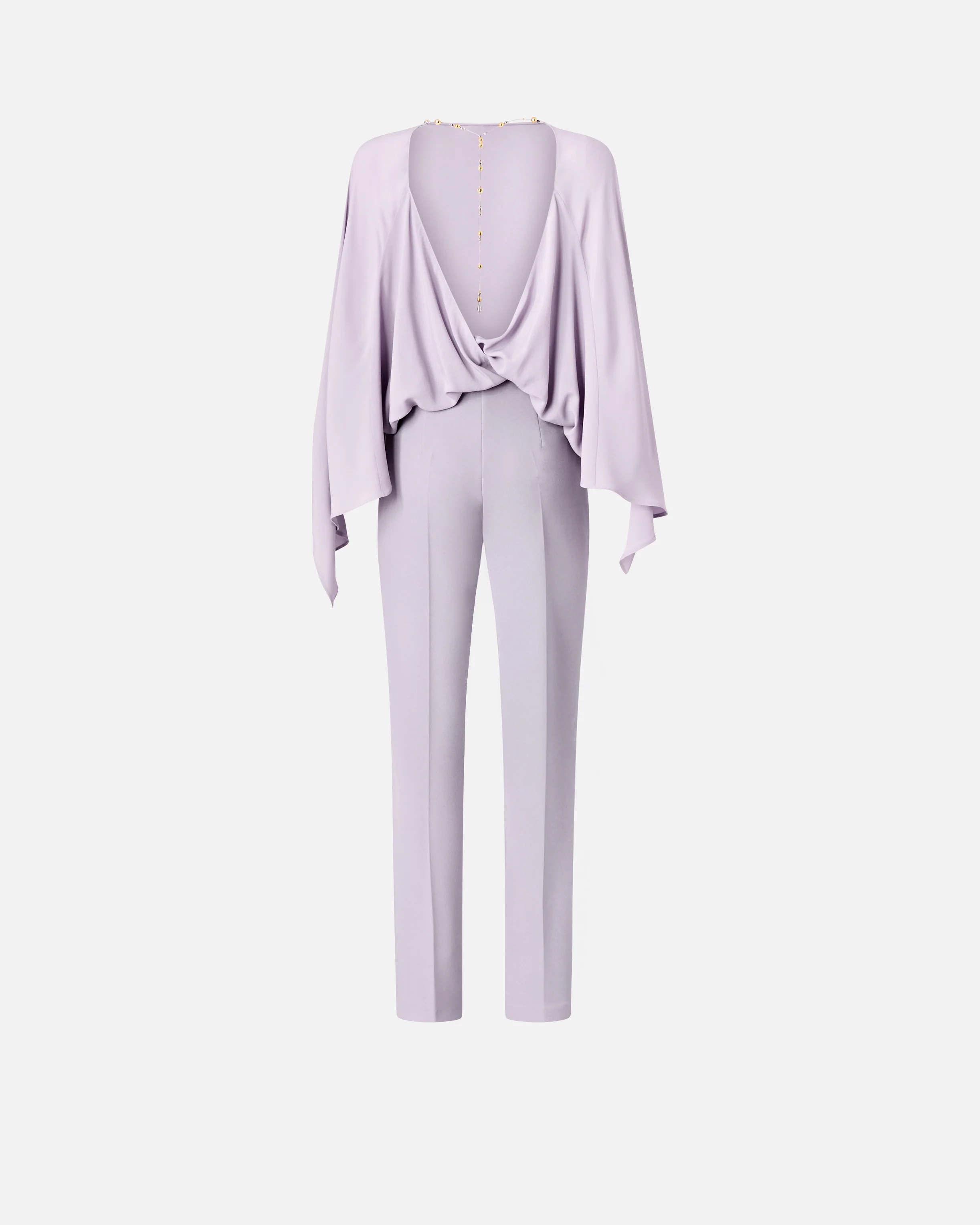 Long playsuit with exposed back and jewel necklace - Image 6