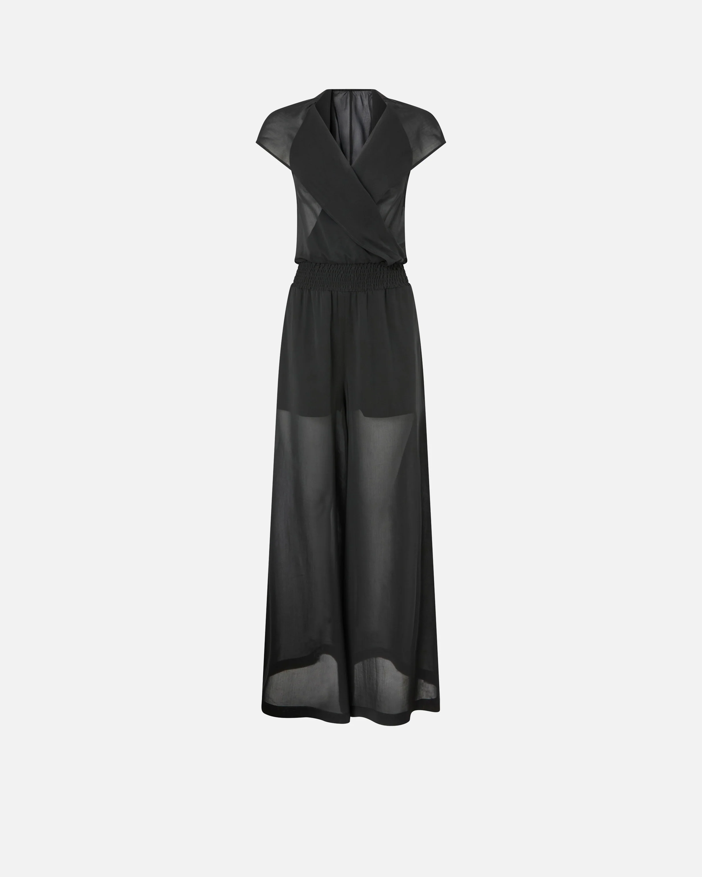Long playsuit with hood and sheer details - Image 5