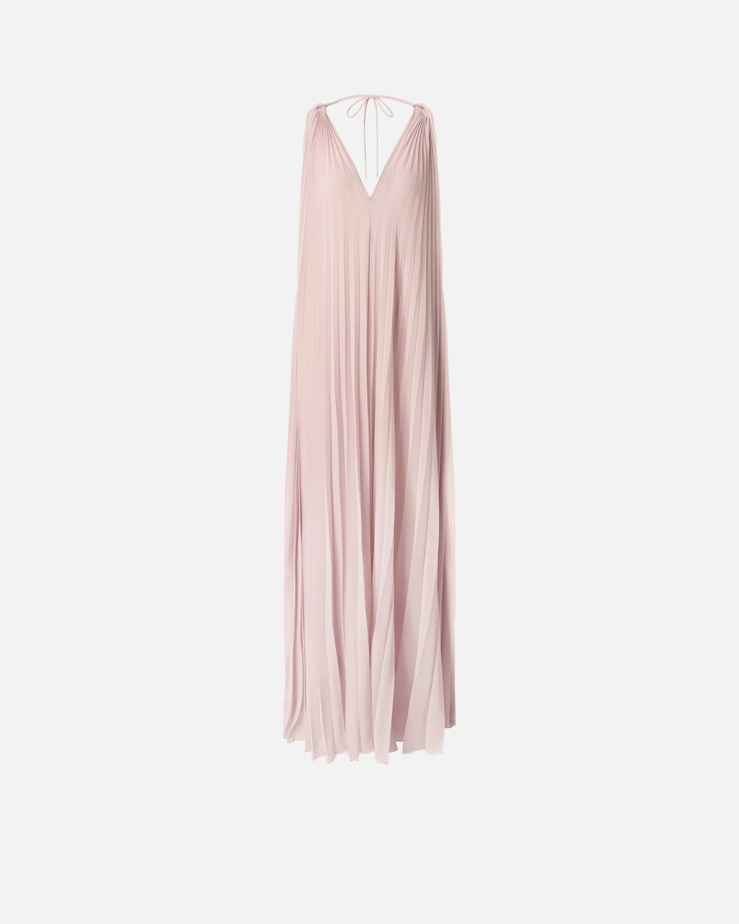Long pleated dress with slit - Image 5