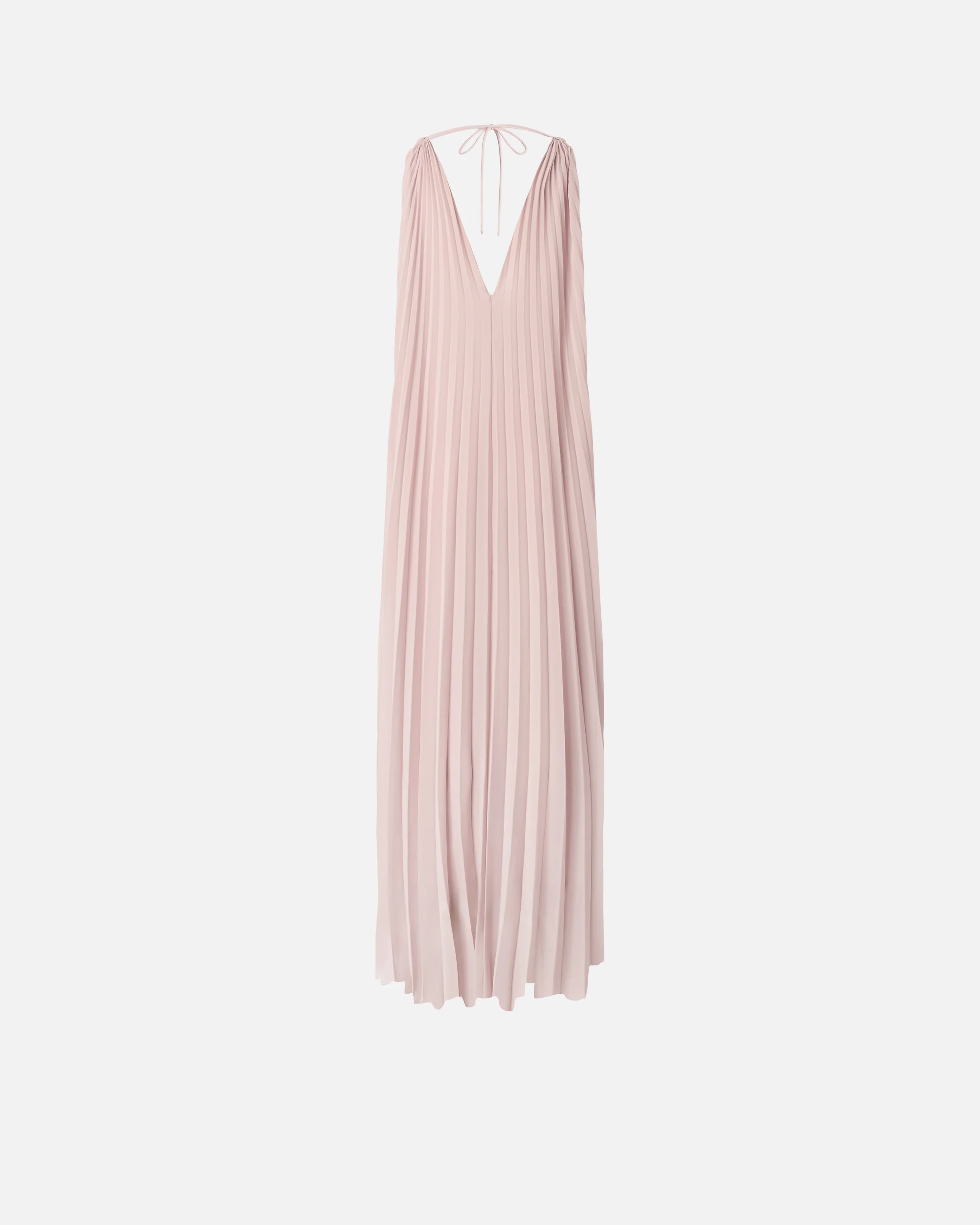 Long pleated dress with slit - Image 6