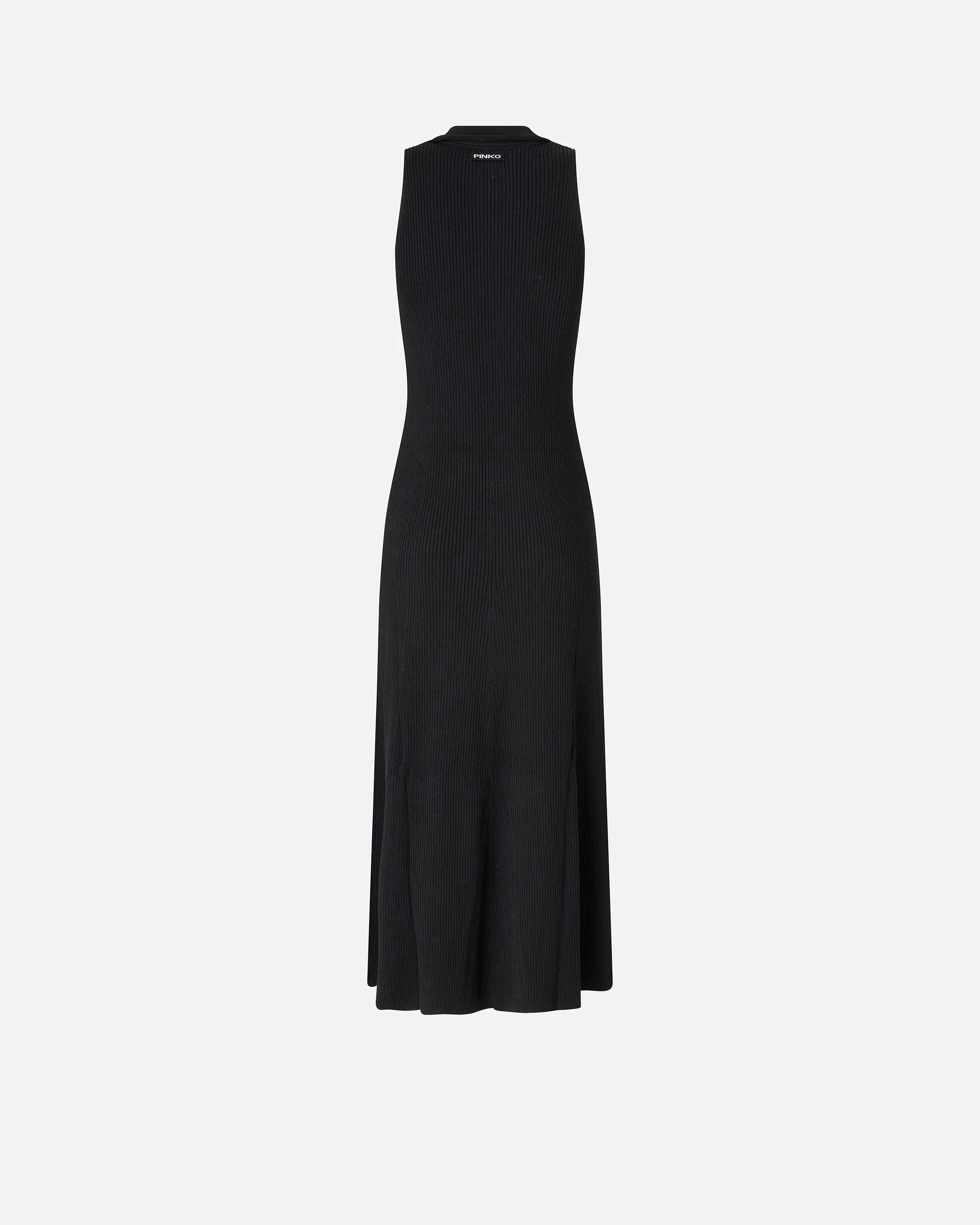 Long ribbed dress with bandana collar - Image 6