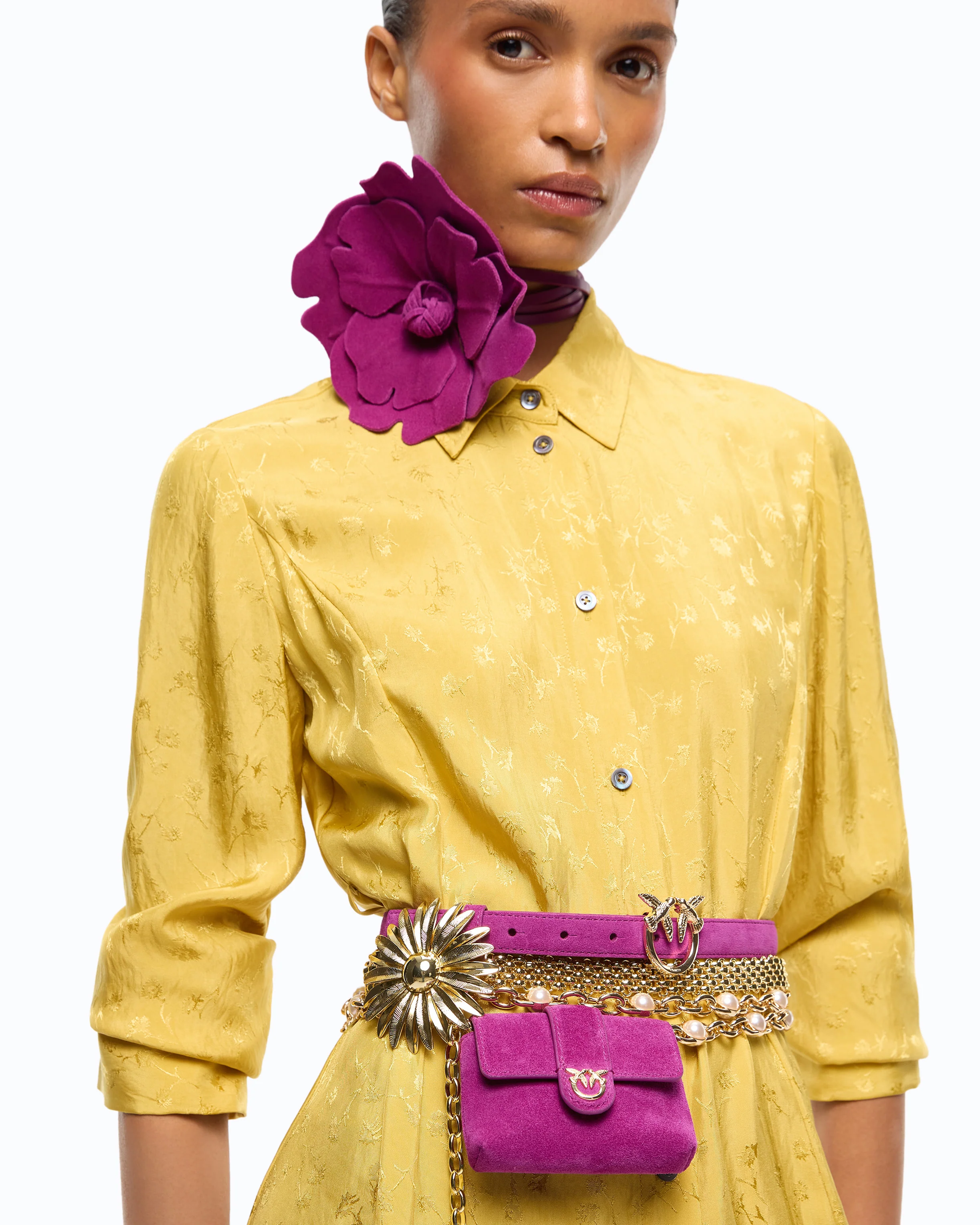 Long shirt dress with belt - Image 3