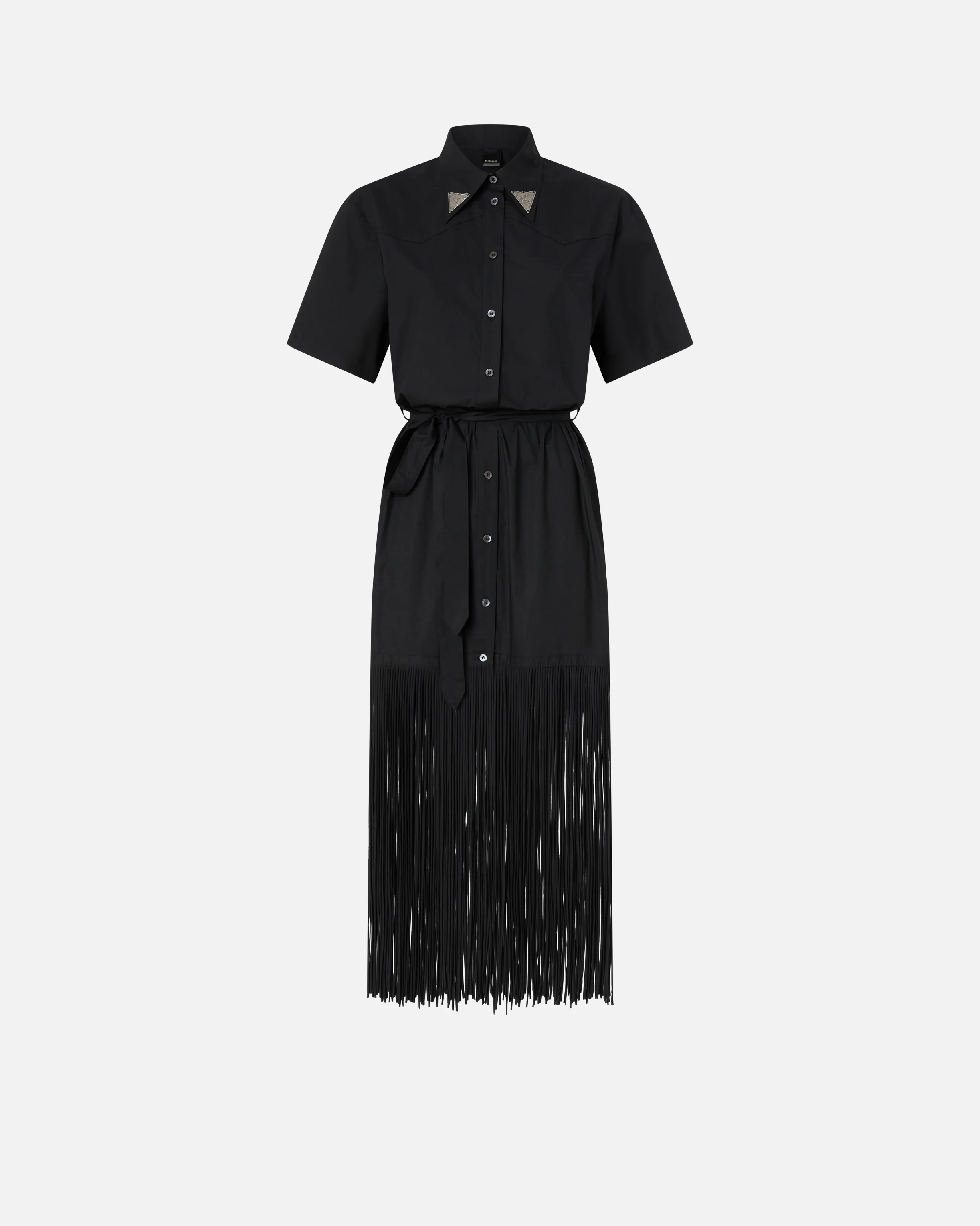 Long shirt dress with fringing and metallic details - Image 5