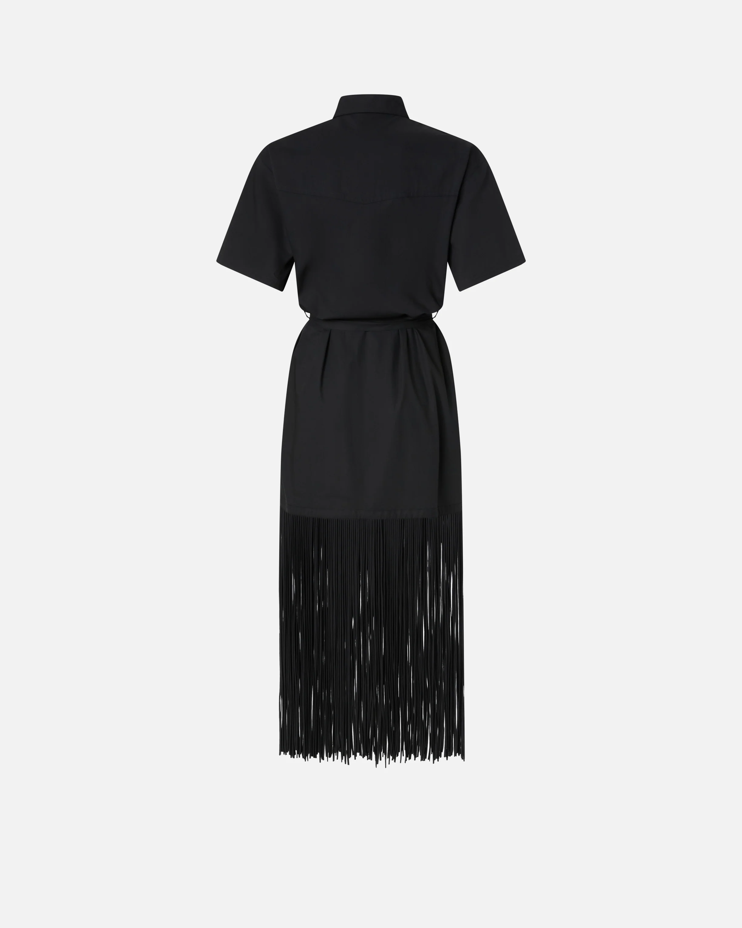 Long shirt dress with fringing and metallic details - Image 6