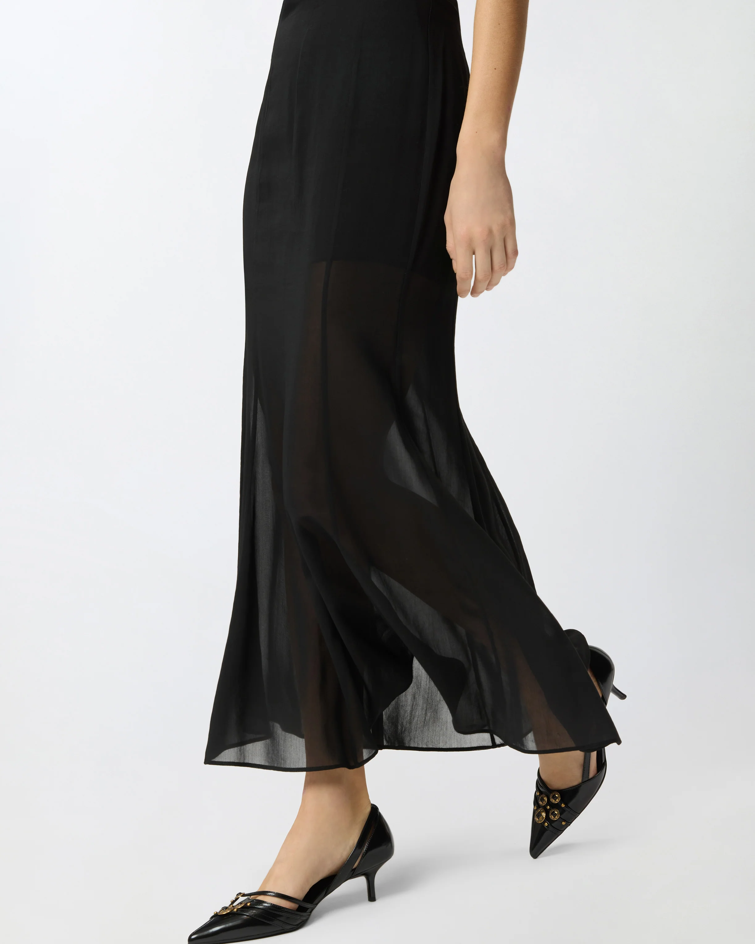 Long skirt with sheer details - Image 4