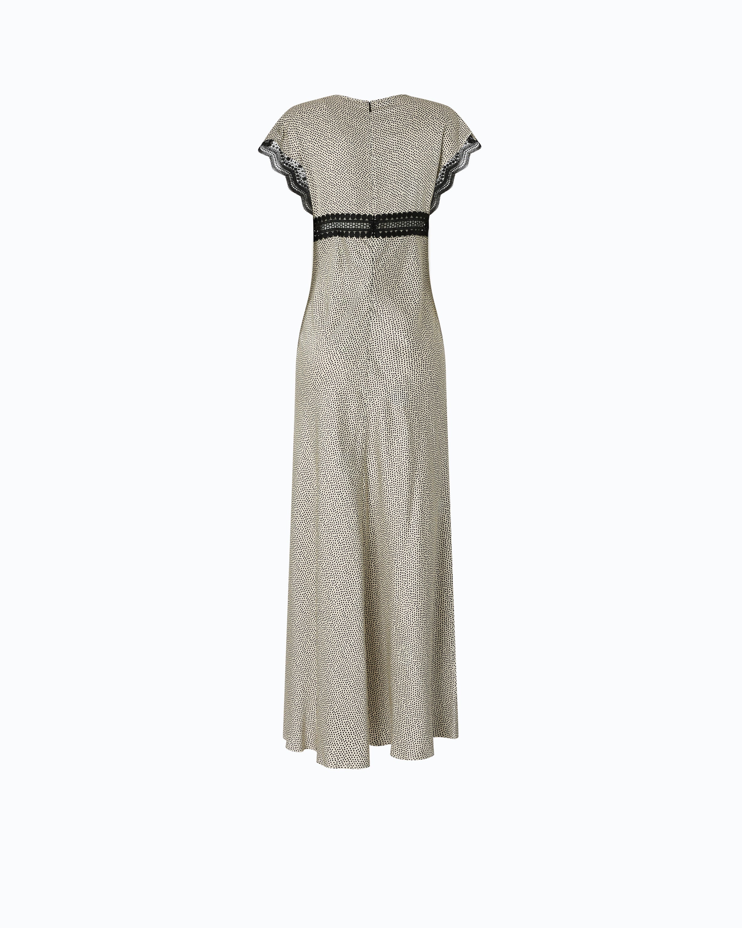 Long sleeveless polka-dot dress - Image 2
