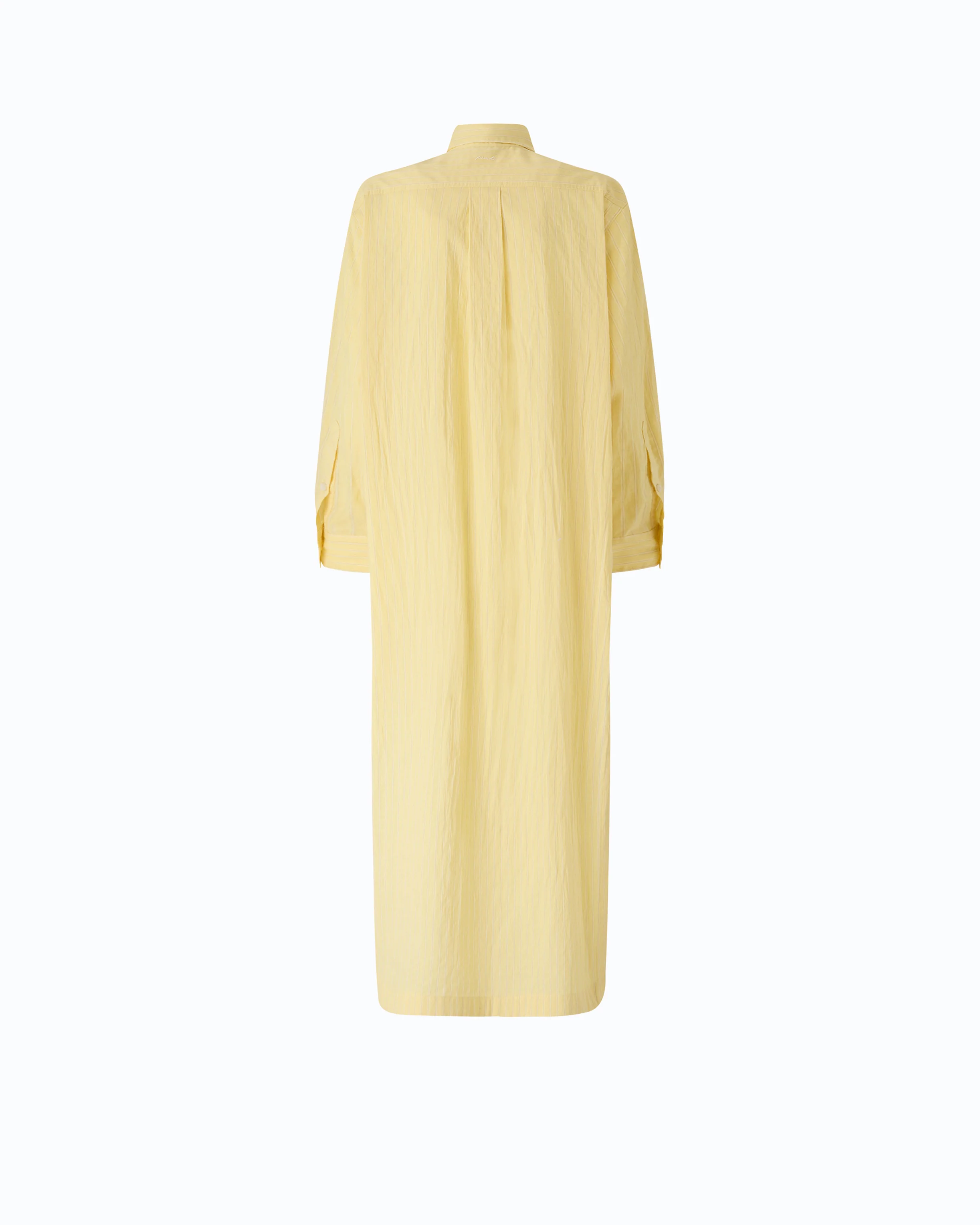 Long striped chemisier dress with floral embroidery - Image 6