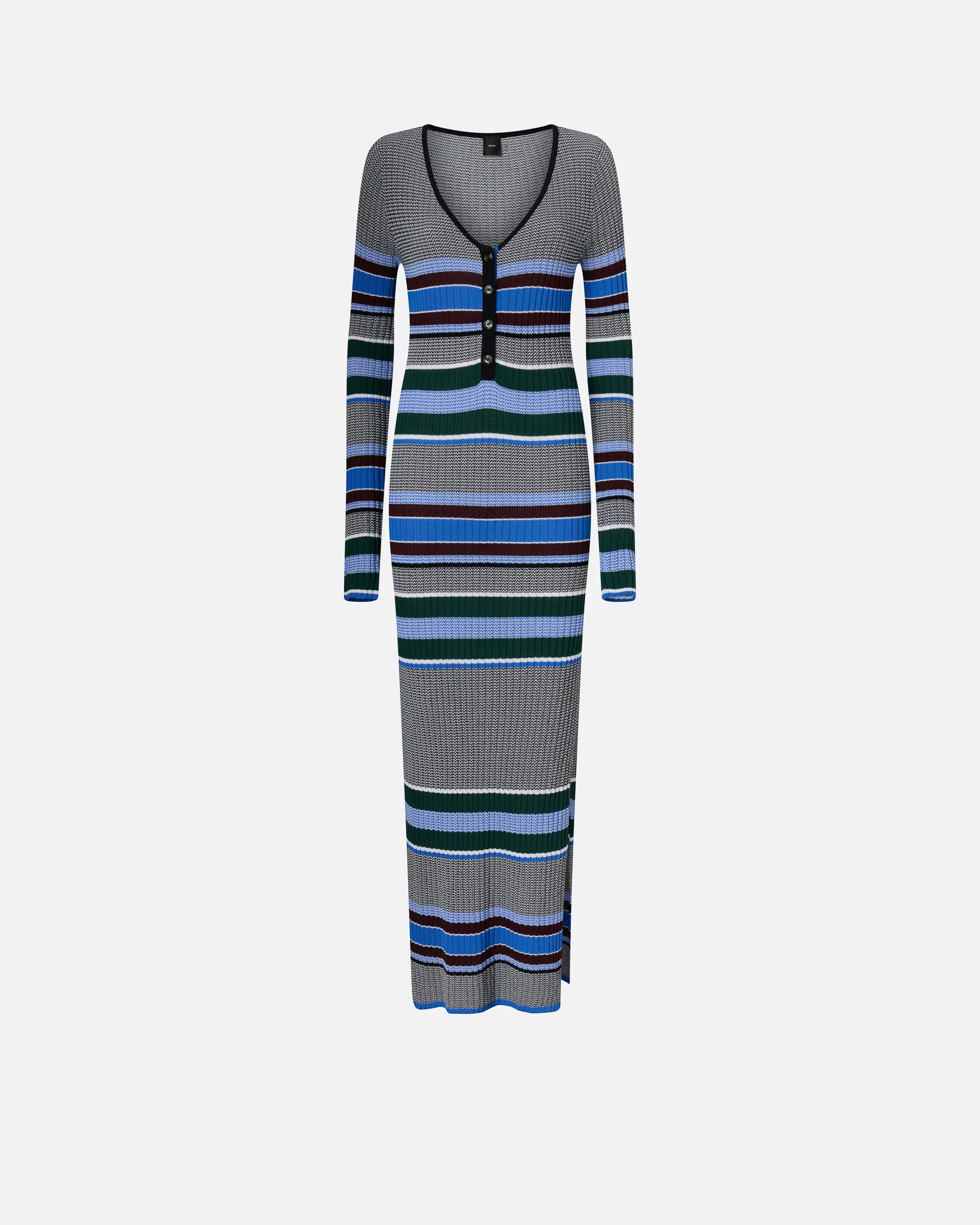 Long striped knit slim-fit dress - Image 5
