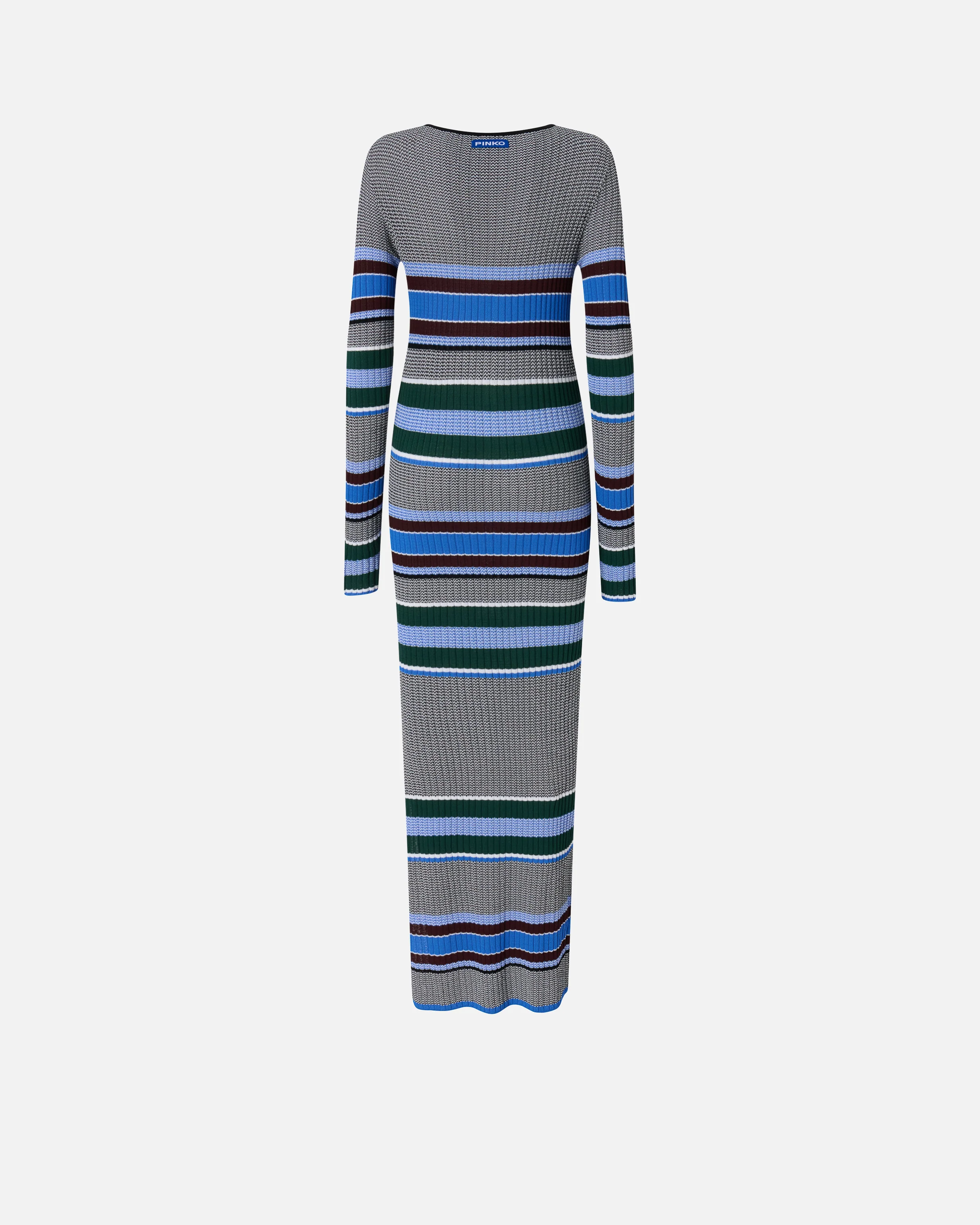 Long striped knit slim-fit dress - Image 6