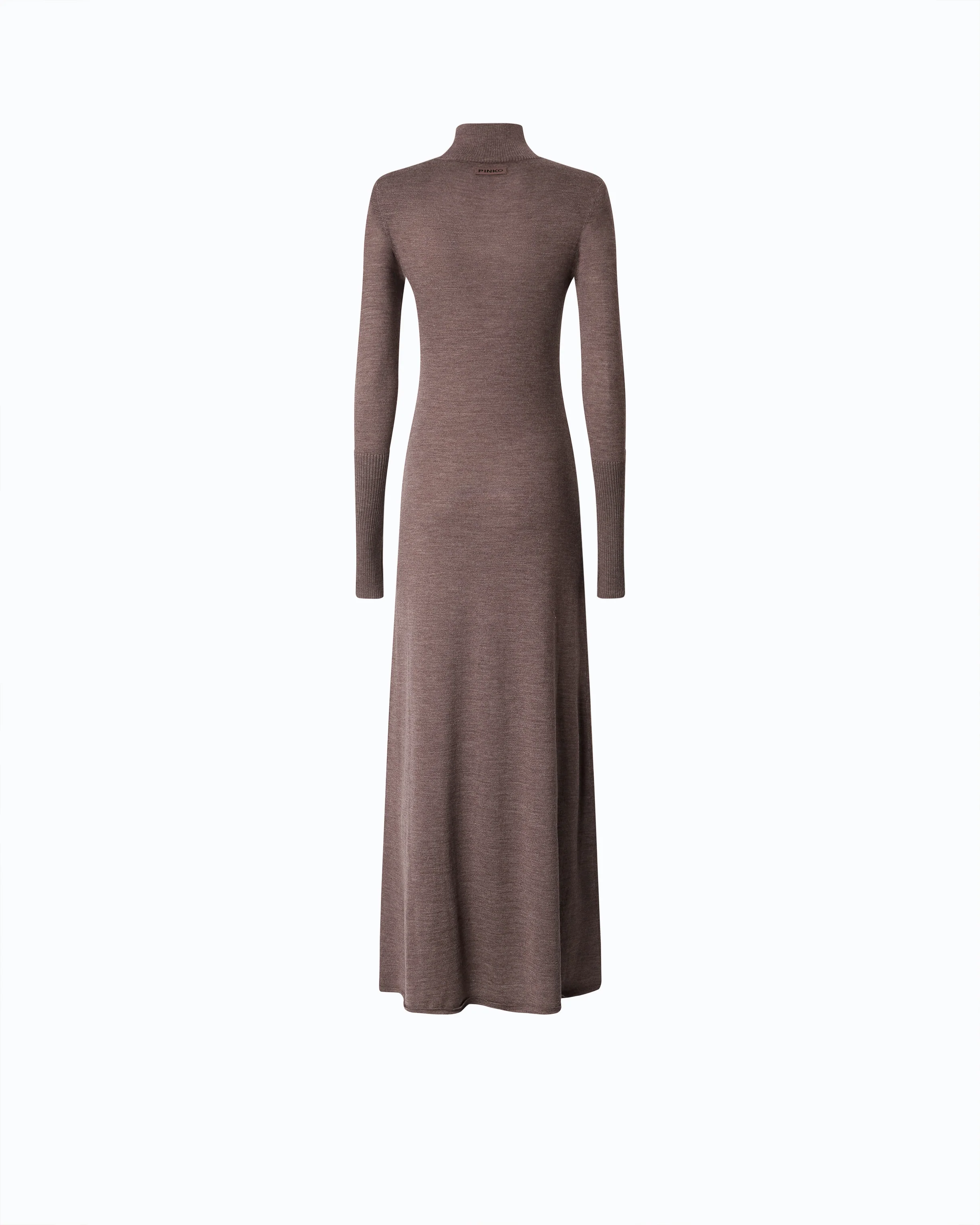 Long turtleneck dress in merino wool - Image 6