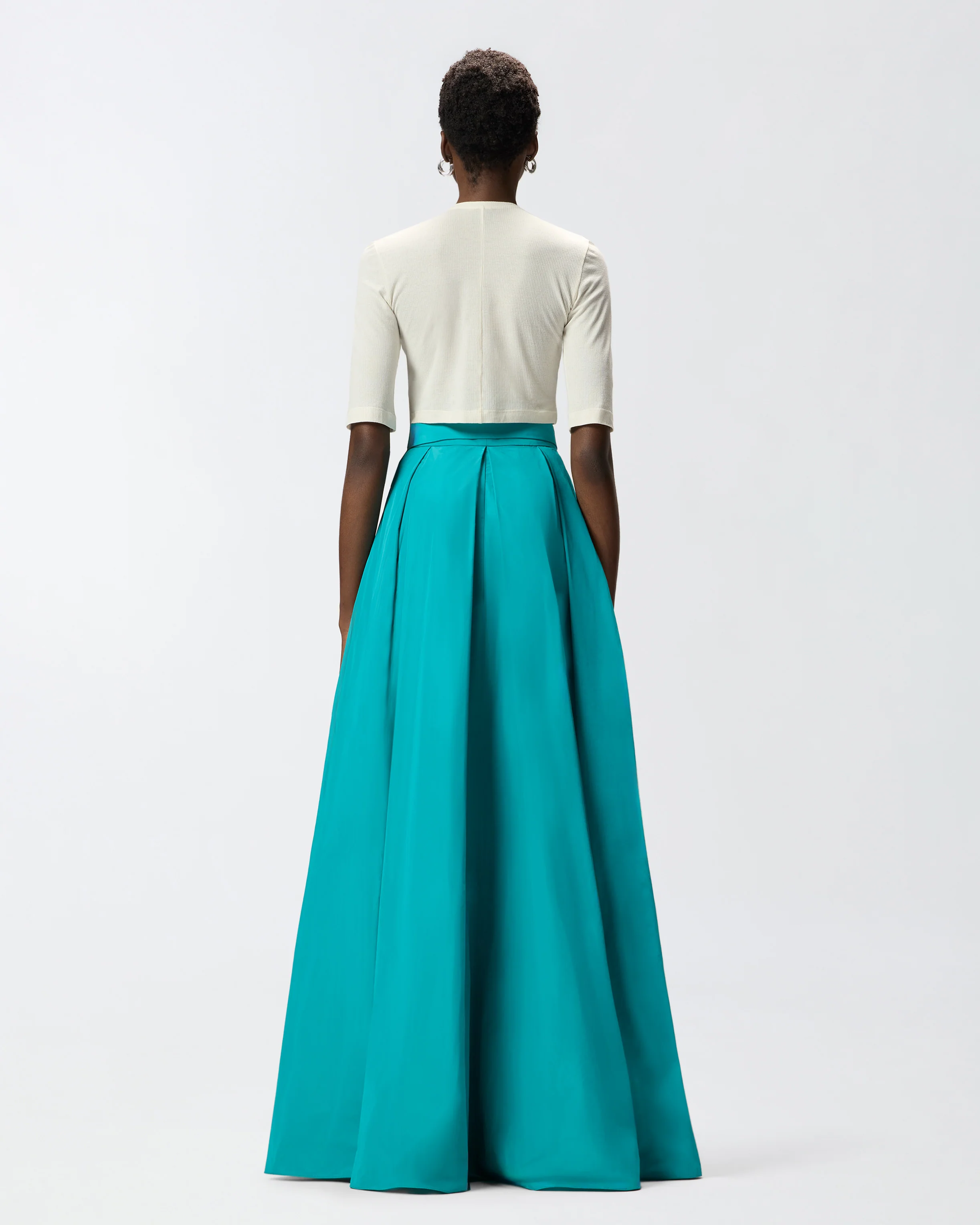 Long wrap skirt with bow - Image 3