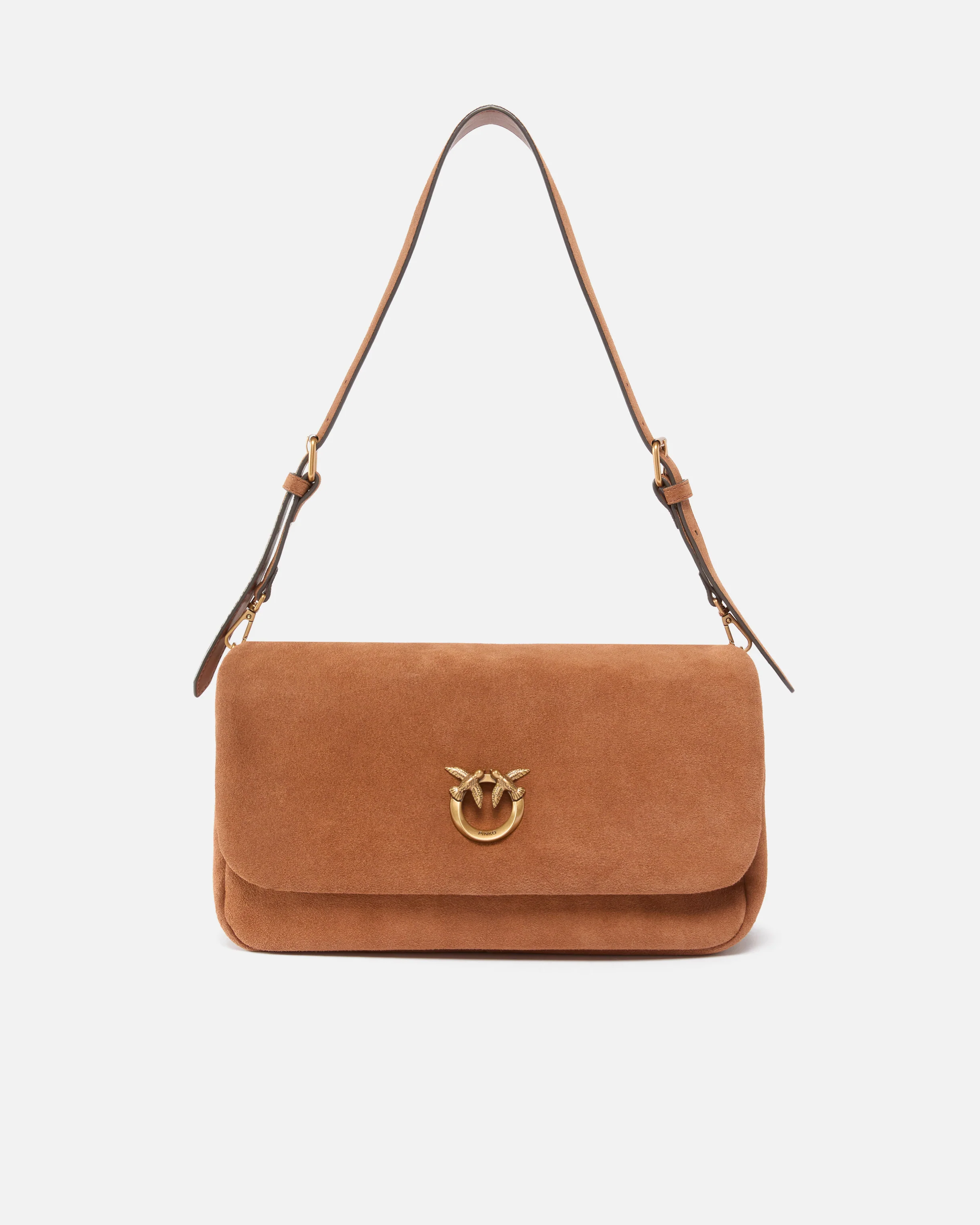 Love Bag Click Soft Horizontal Handle medium crossbody bag in suede