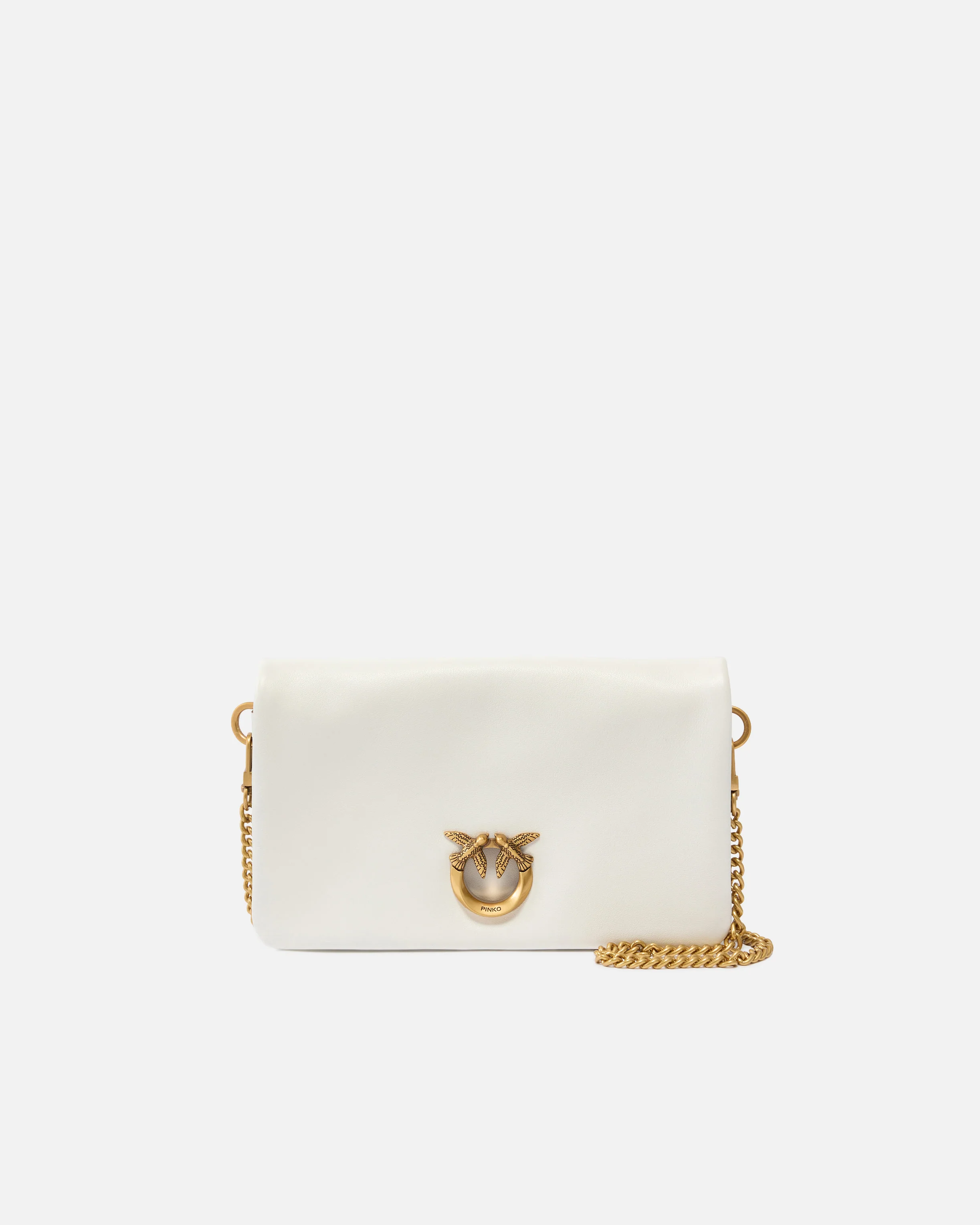 Love Bag Click Soft Horizontal Mini small crossbody clutch in leather