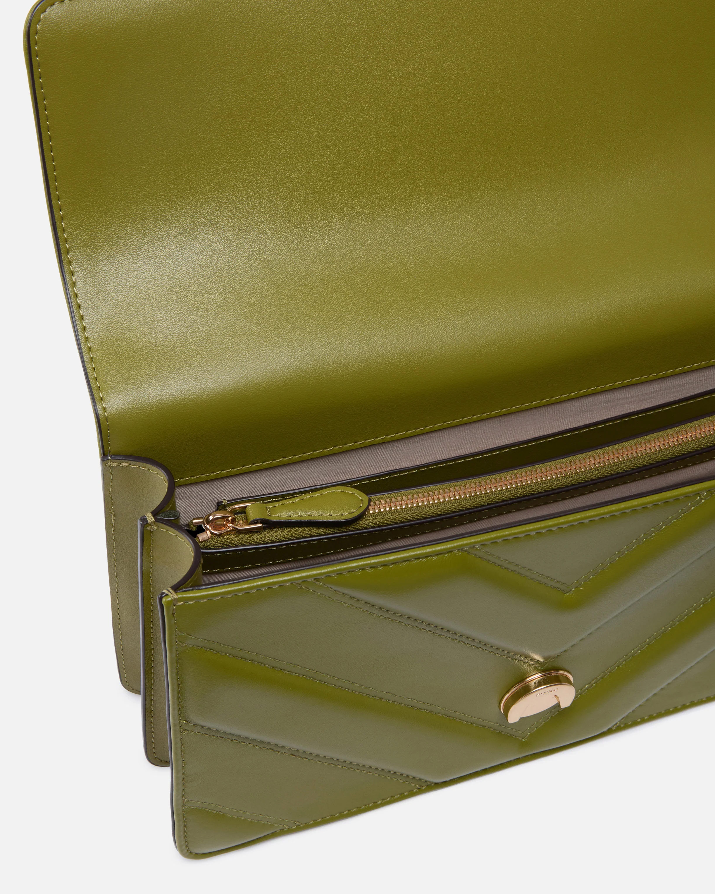Love Bag One medium shoulder bag in chevron leather and nappa with triple chain - Image 4