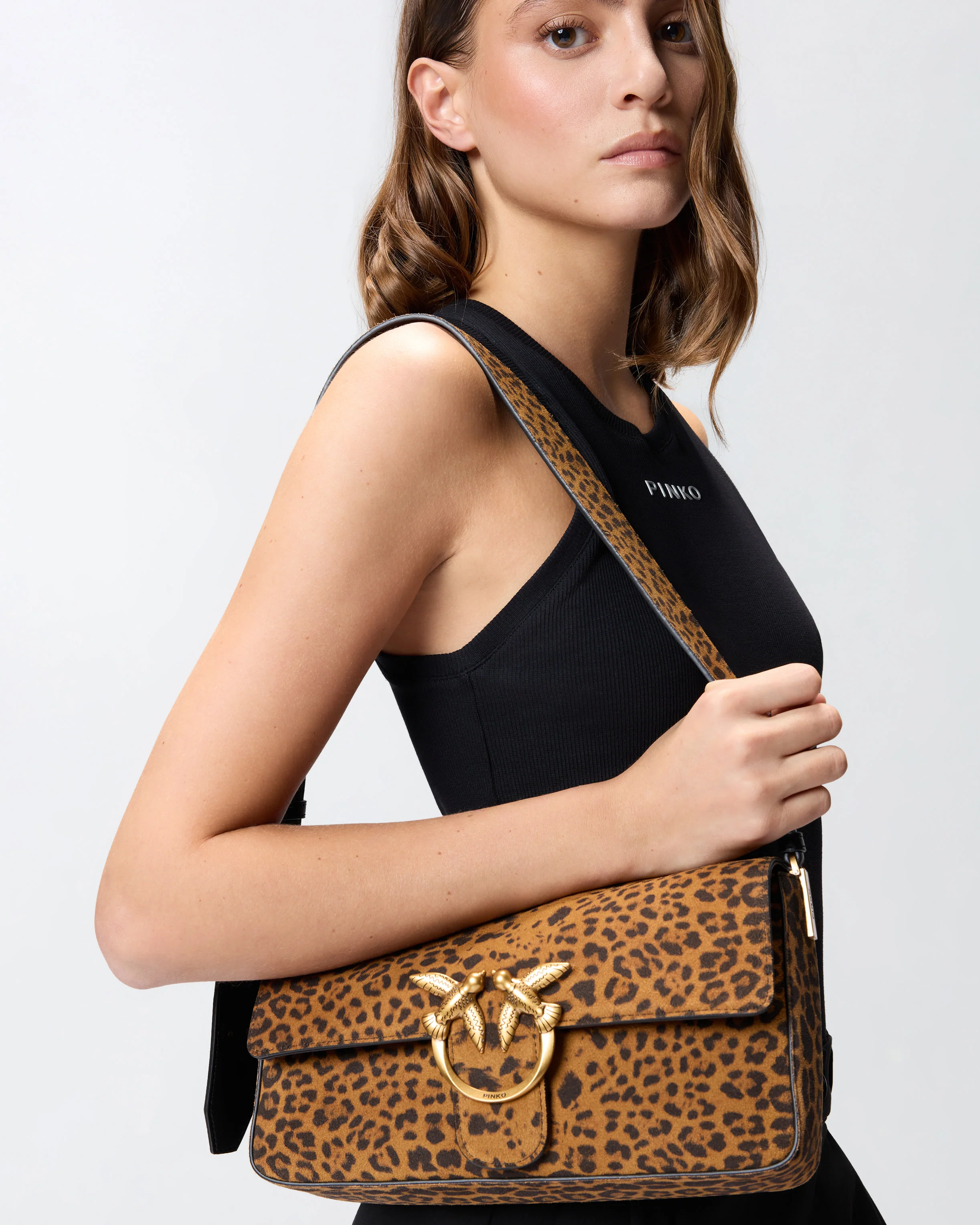 Love Bag One Slouchy medium shoulder bag in leopard-print suede - Image 5