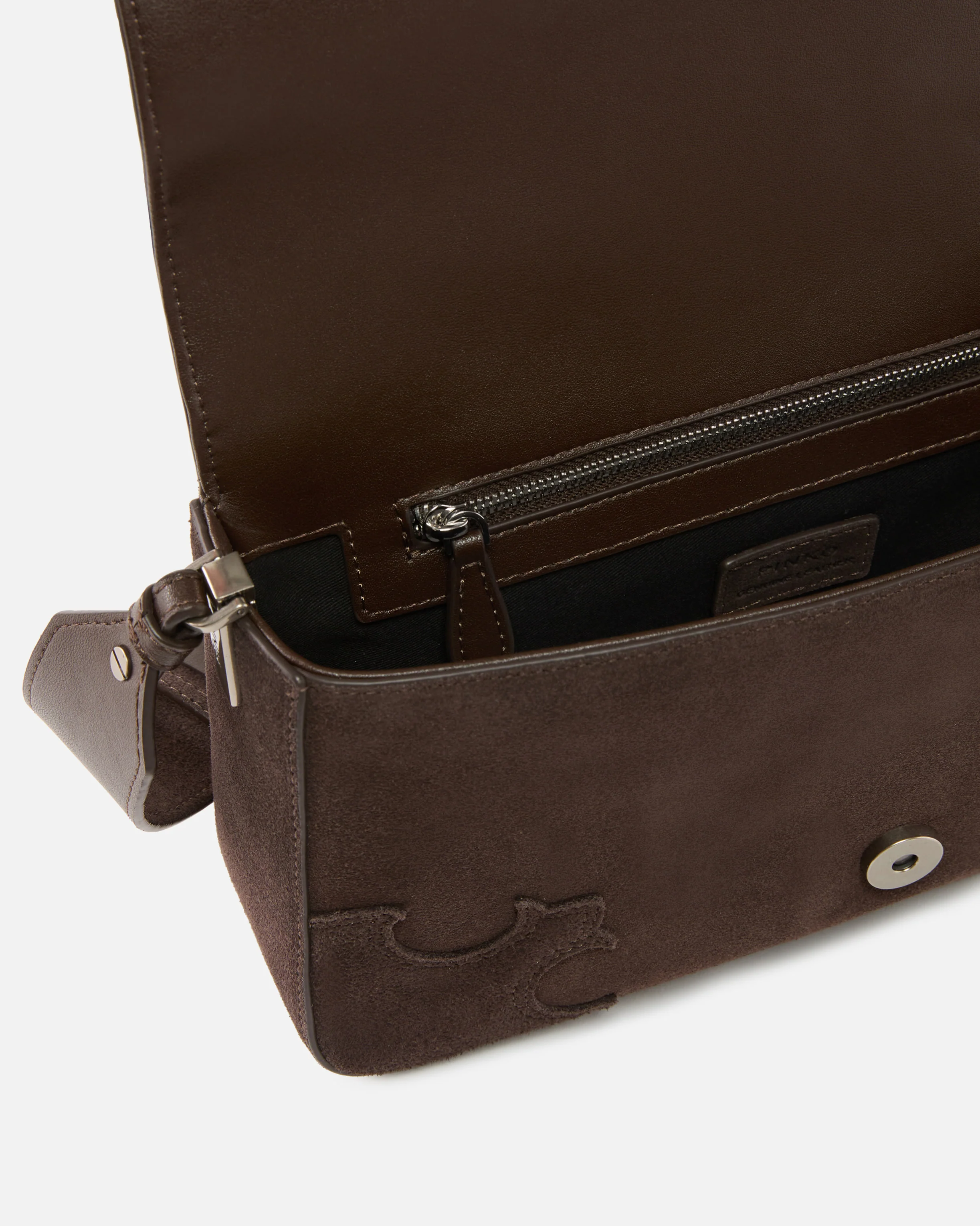 Love Bag One Slouchy medium shoulder bag in suede with inlays - Image 4