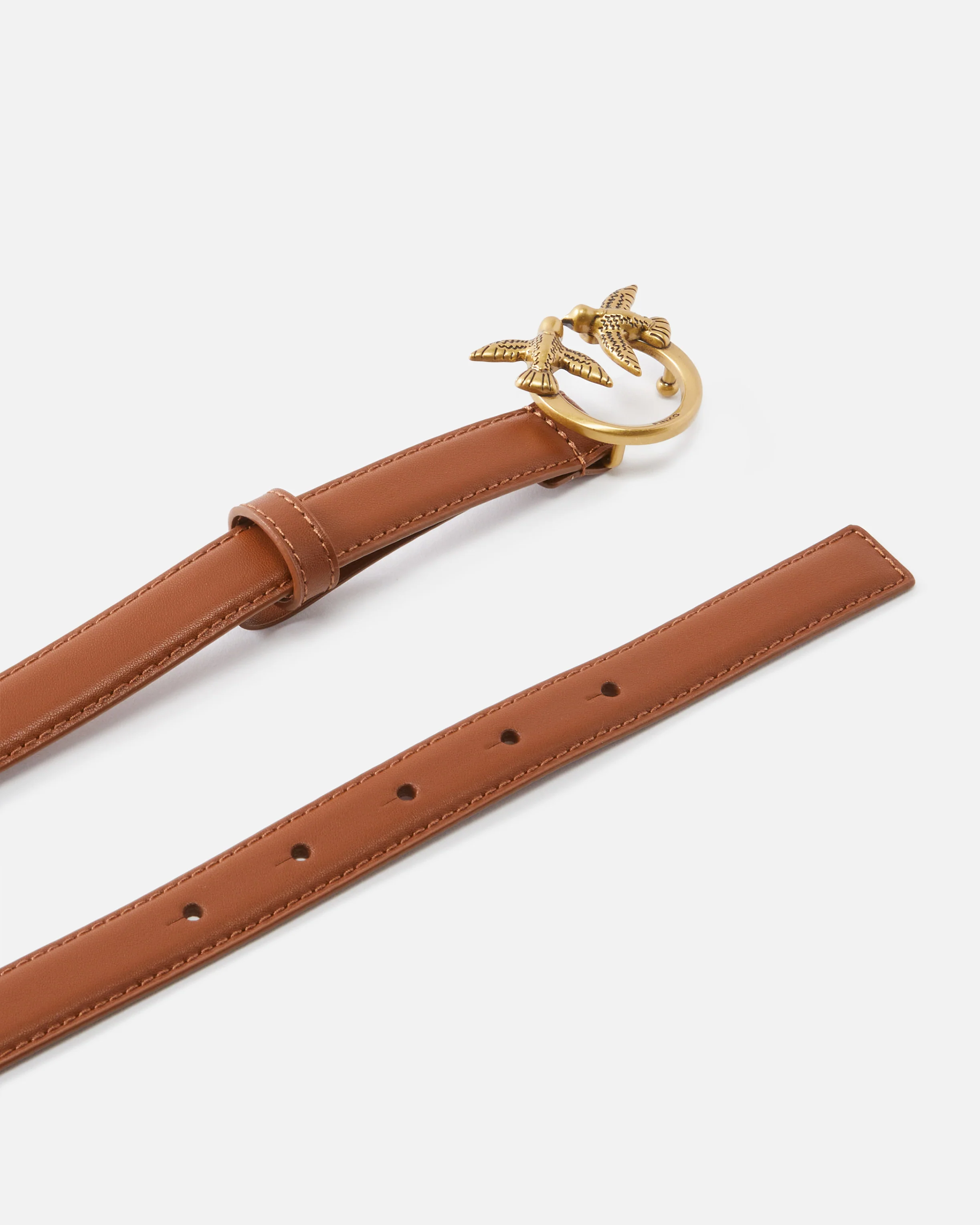 Love Birds thin leather belt 2cm - Image 3