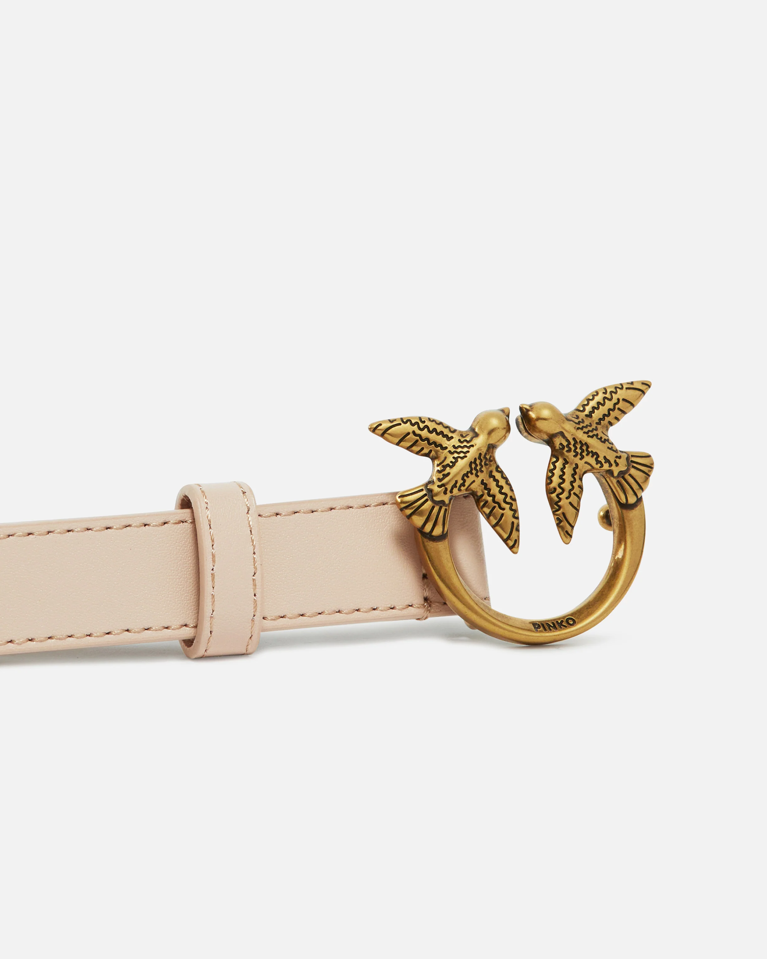 Love Birds thin leather belt 2cm - Image 5
