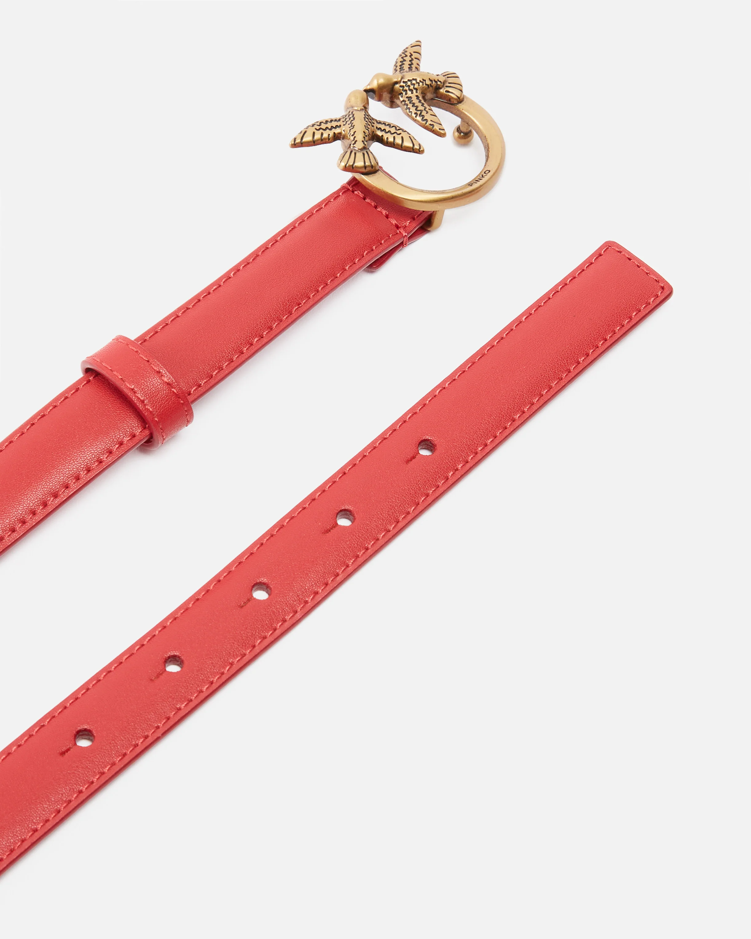 Love Birds thin leather belt 2cm - Image 3
