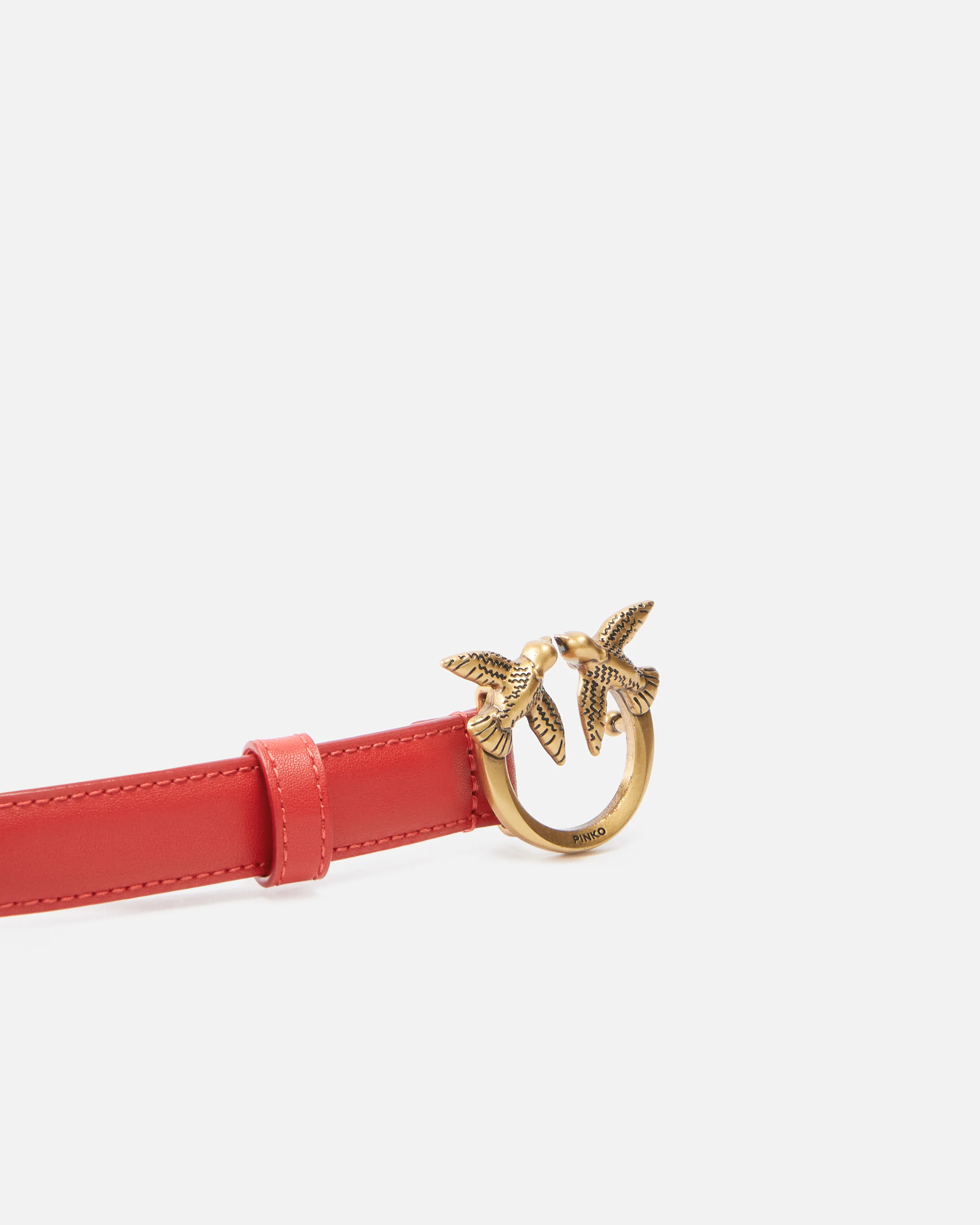 Love Birds thin leather belt 2cm - Image 5