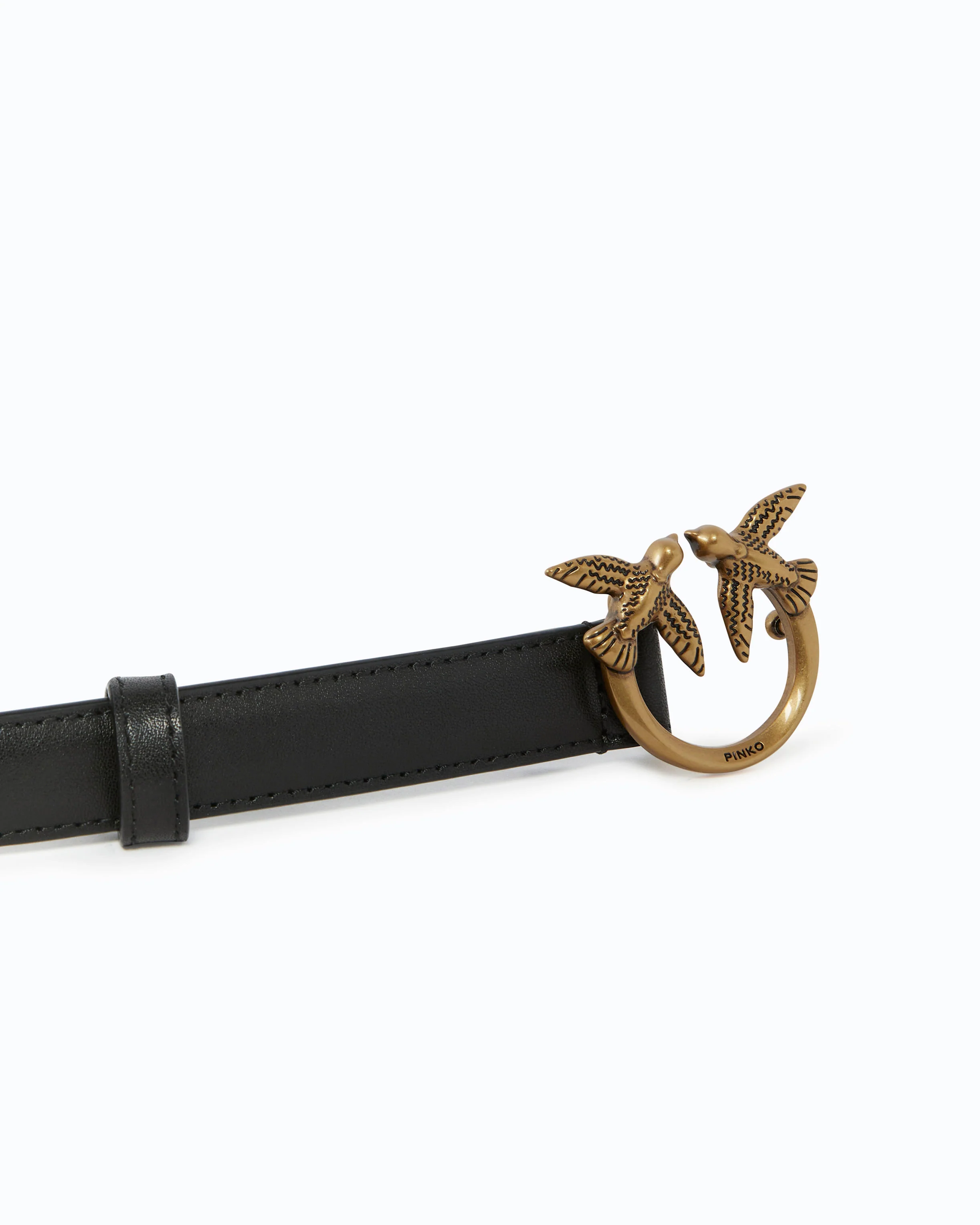 Love Birds thin leather belt 2cm - Image 5