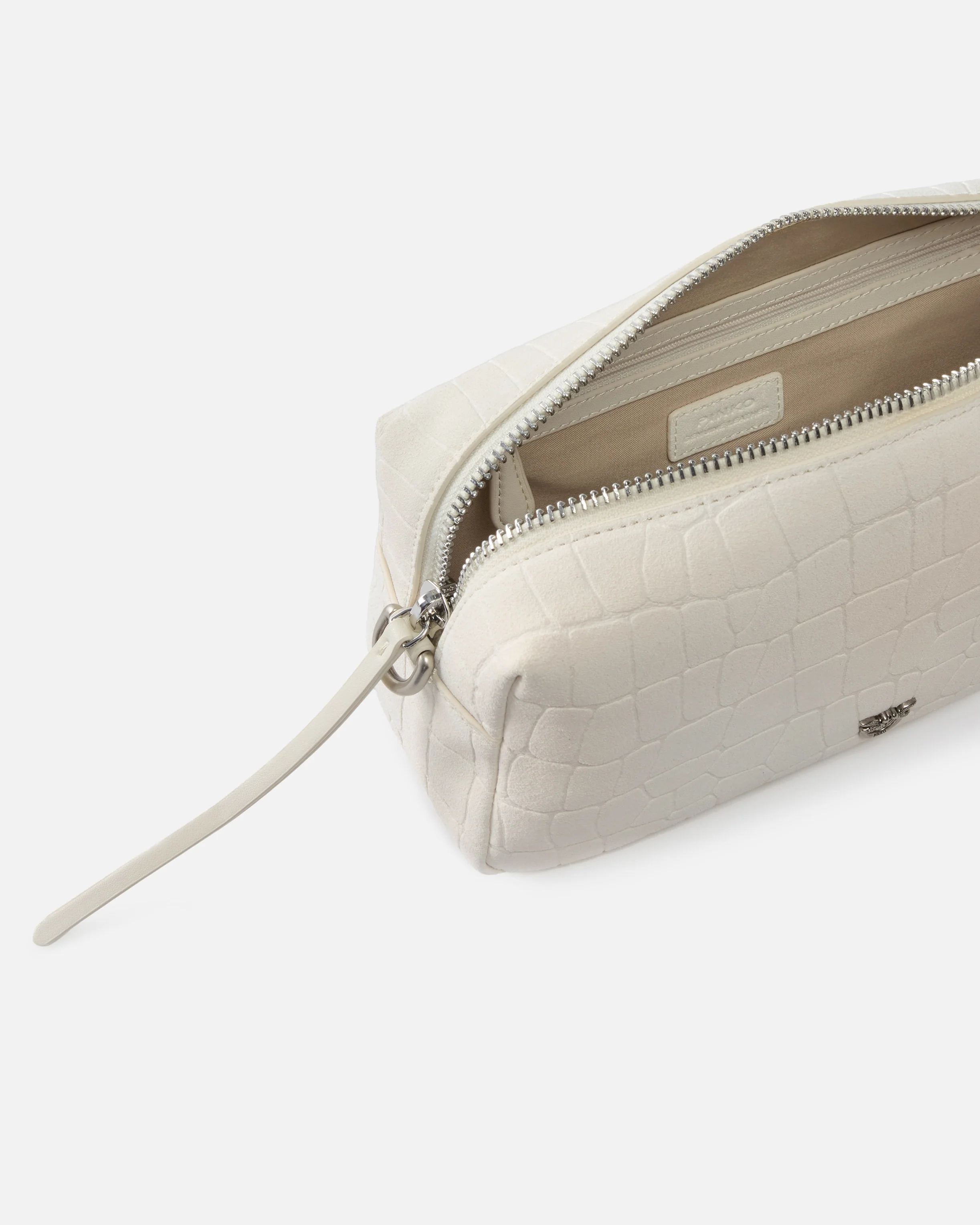 Medium crossbody bowler bag in crocodile-print leather - Image 4
