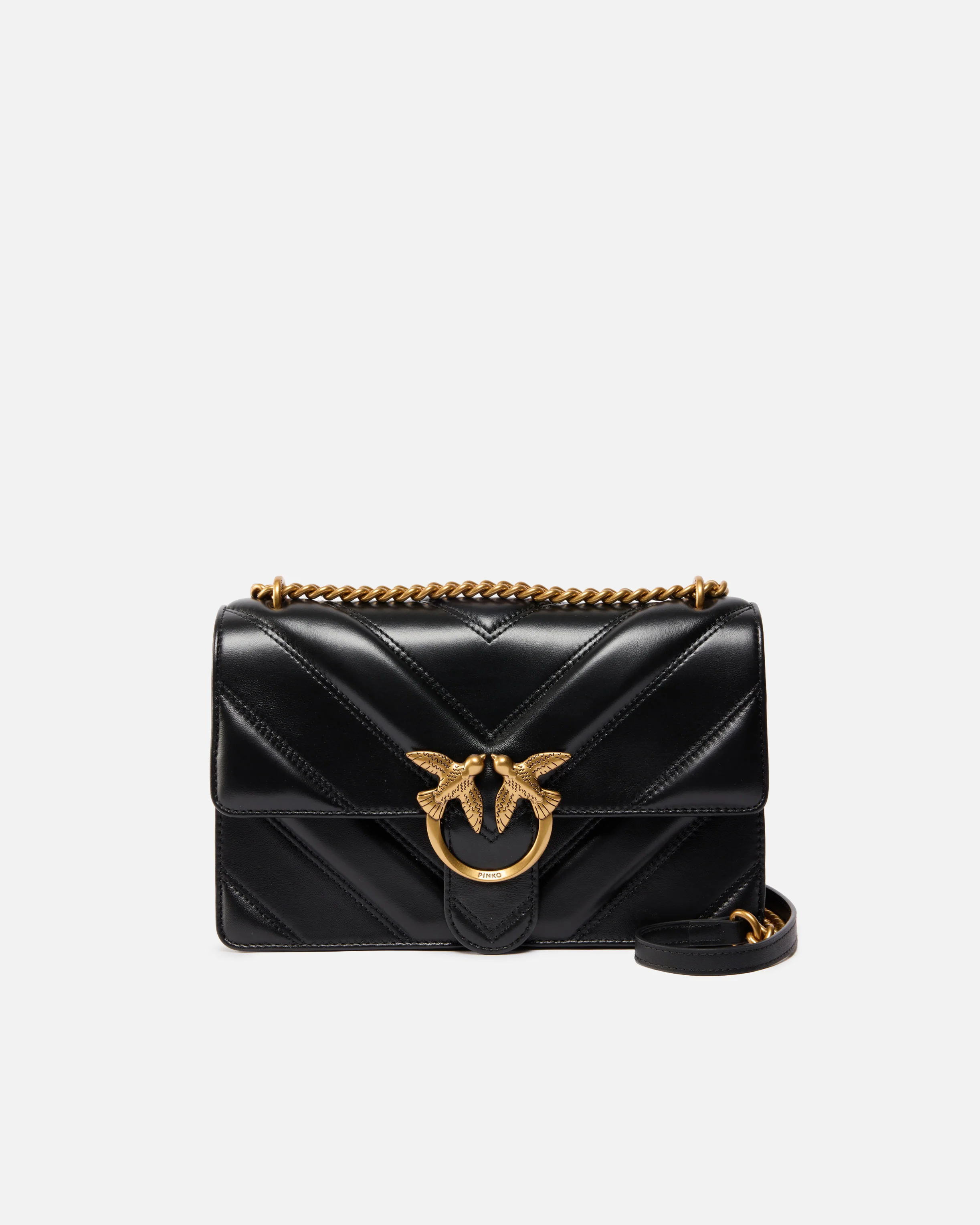 Medium Love Bag One Light chevron nappa leather crossbody bag