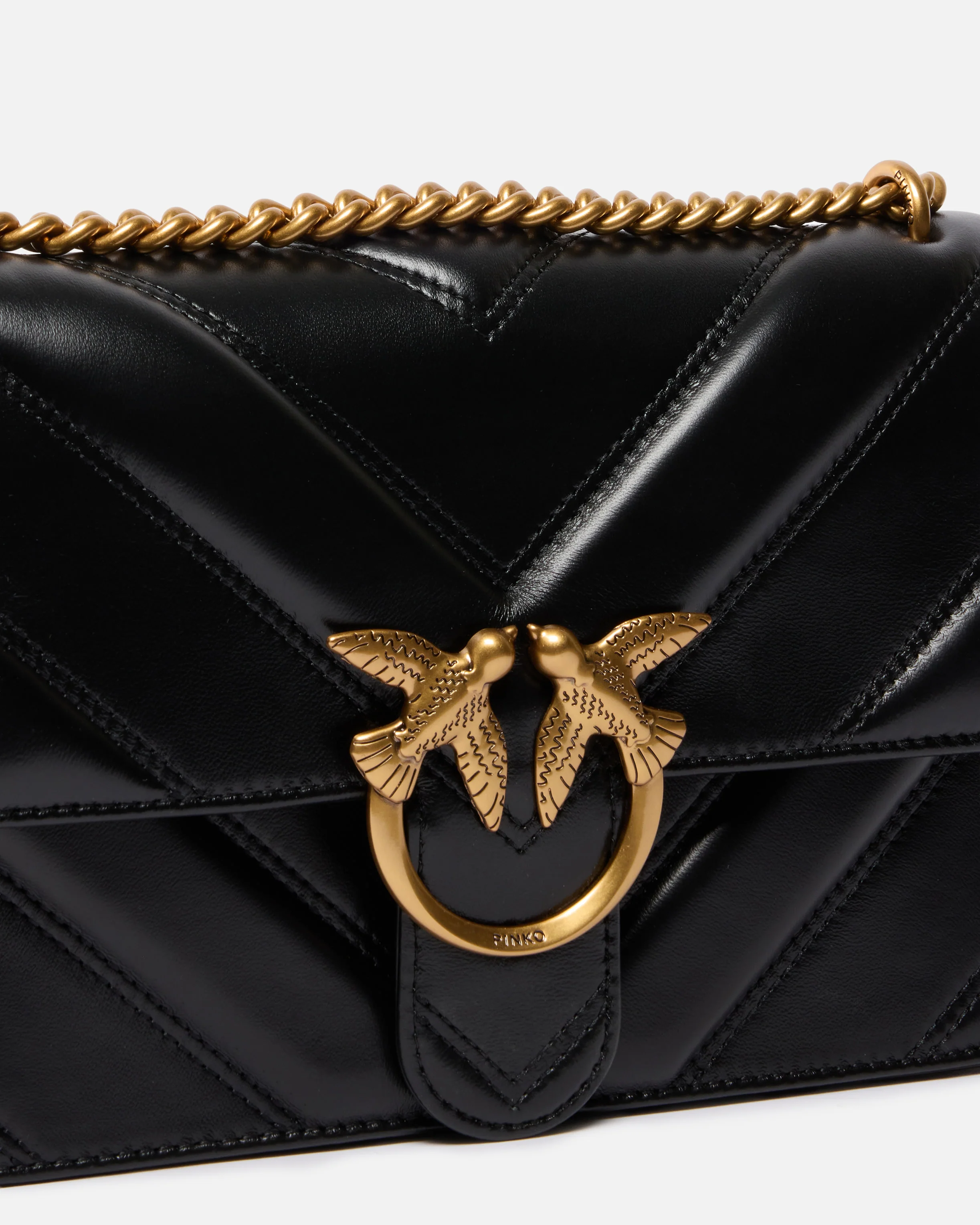Medium Love Bag One Light chevron nappa leather crossbody bag - Image 3