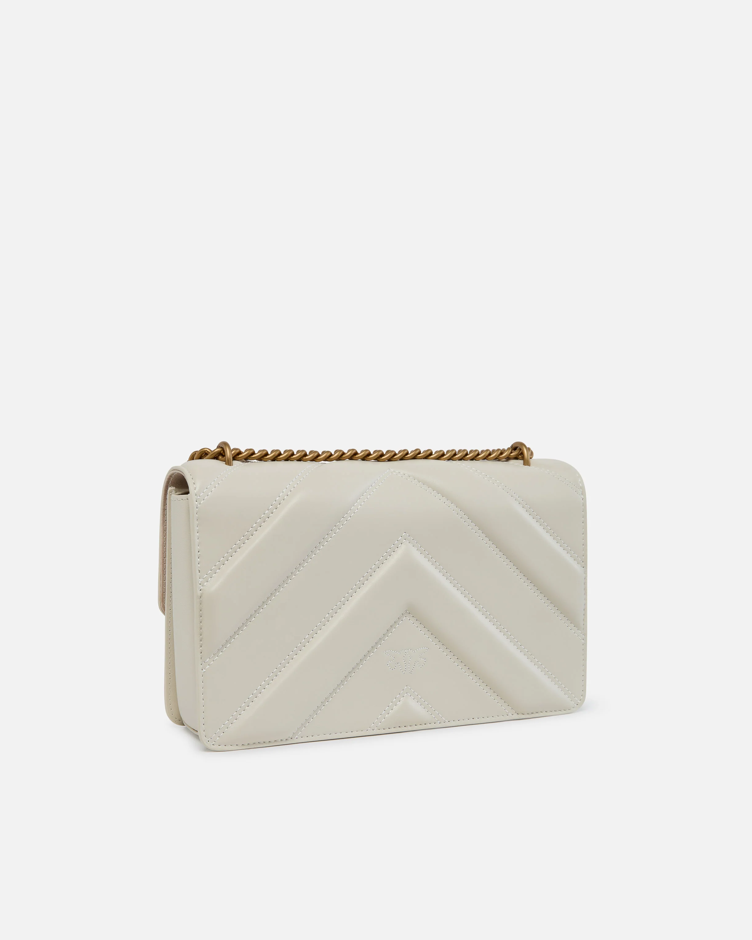 Medium Love Bag pebbled leather crossbody bag with V-shaped pattern and logo - Image 2