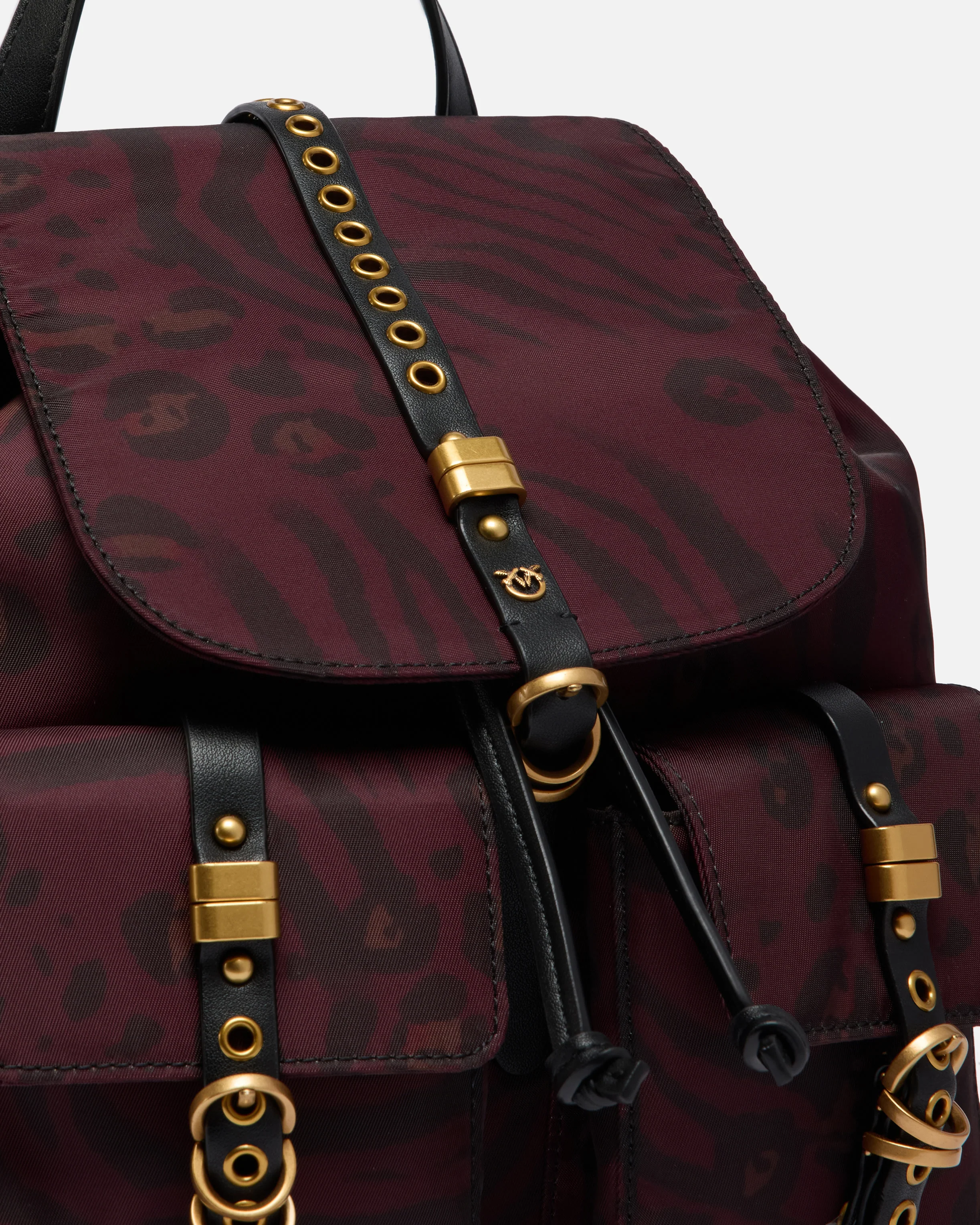 Medium nylon backpack with animal print - Image 3