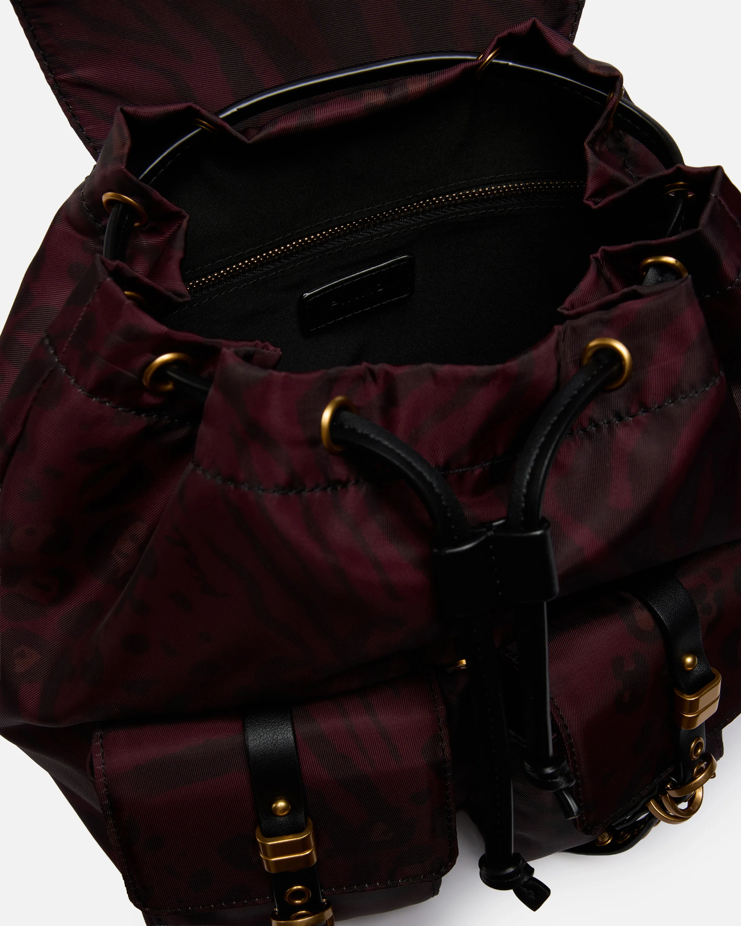 Medium nylon backpack with animal print - Image 4